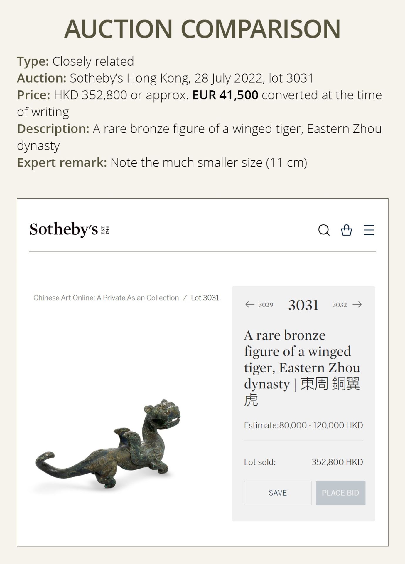 A SUPERB BRONZE FIGURE OF A DRAGON, EASTERN ZHOU DYNASTY, CHINA, 770-256 BC - Bild 8 aus 25