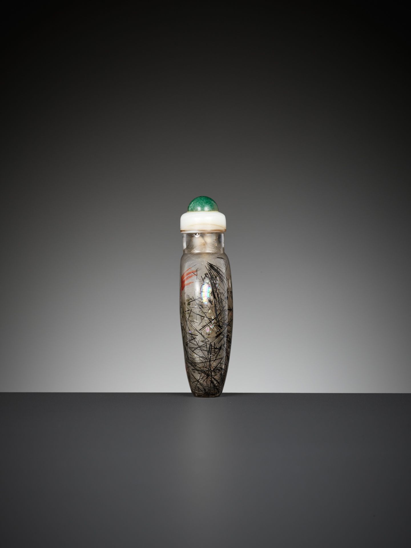 AN INSIDE-PAINTED HAIR CRYSTAL 'FISH' SNUFF BOTTLE, BY YE ZHONGSAN, DATED 1916 - Image 6 of 10