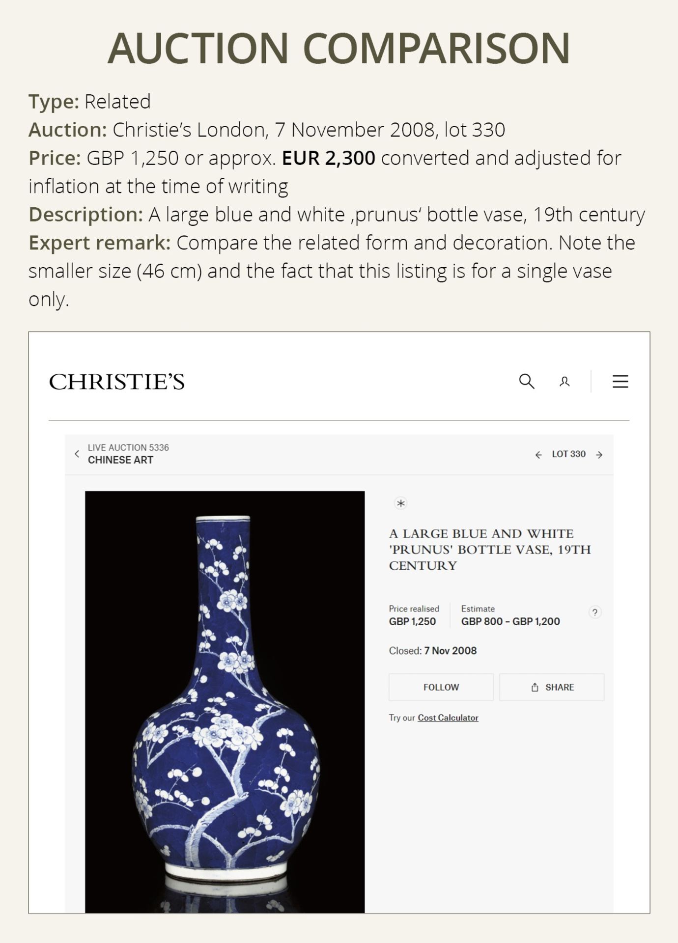 A PAIR OF BLUE AND WHITE 'ICE CRACK AND PRUNUS' BOTTLE VASES, 19TH CENTURY - Image 5 of 14