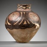 A PAINTED POTTERY TWO-HANDLED JAR, NEOLITHIC PERIOD