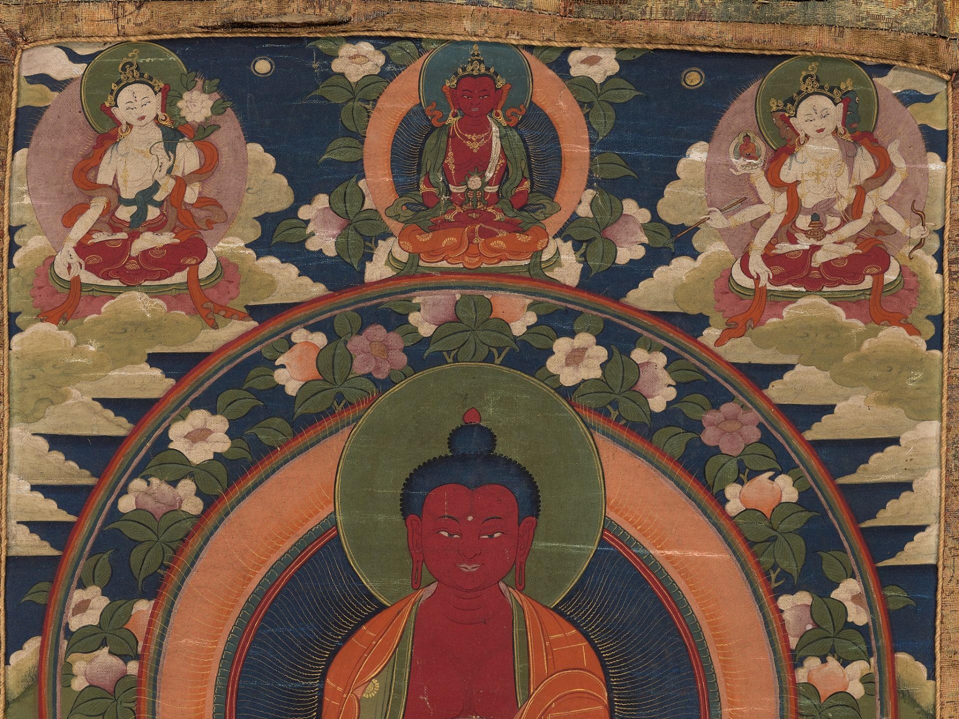 A THANGKA OF RED AMITHABA, TIBET, 18TH-19TH CENTURY - Bild 6 aus 14