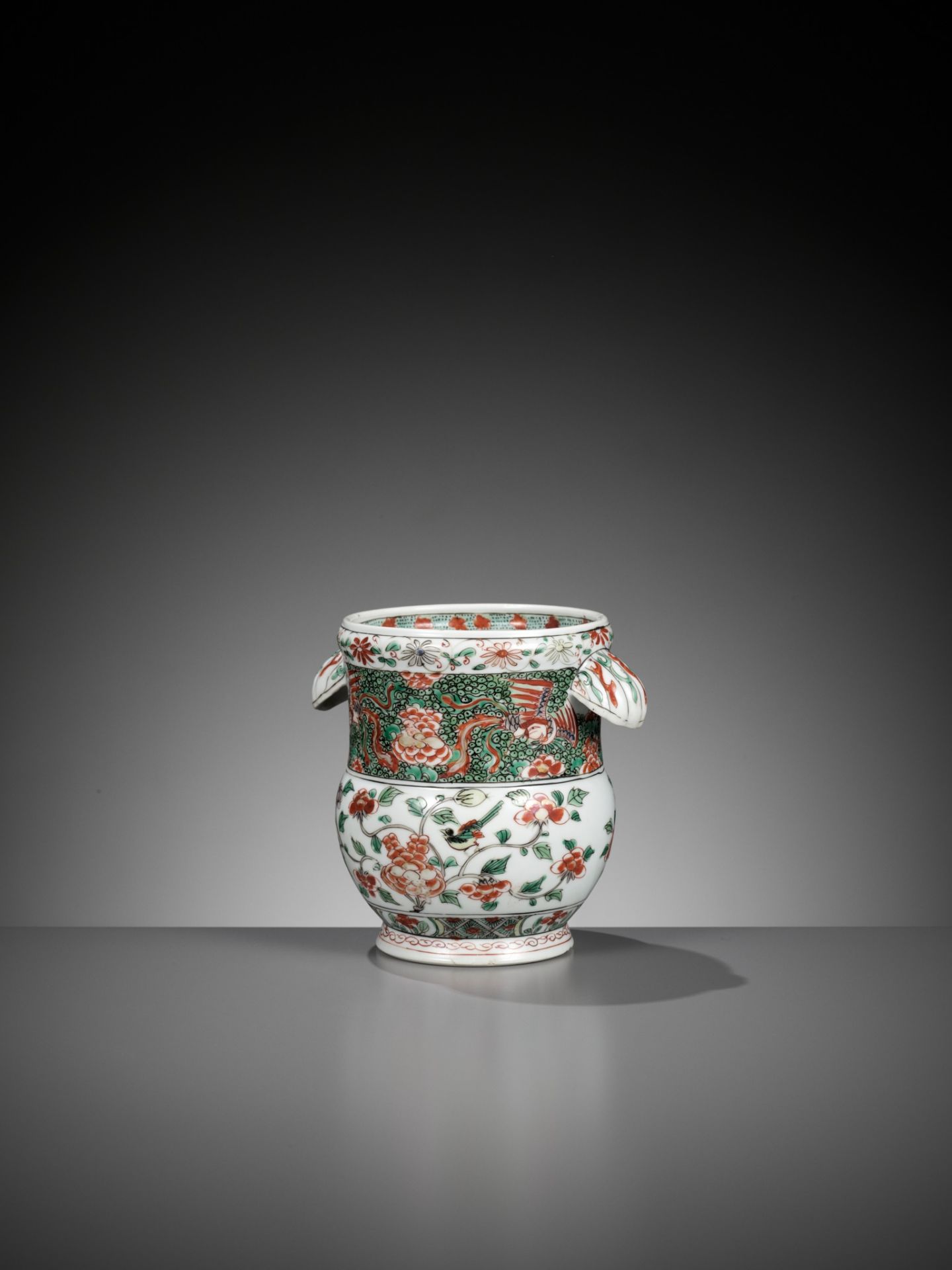 A FAMILLE VERTE 'PHOENIX' PORCELAIN WINE COOLER, KANGXI PERIOD - Bild 6 aus 12