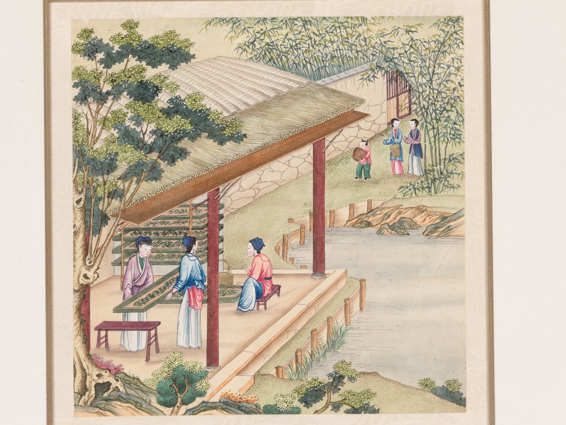 SEVEN 'SILK PRODUCTION' PAINTINGS, AFTER JIAO BINGZHEN (FL. 1689-1726), QING DYNASTY - Image 15 of 21