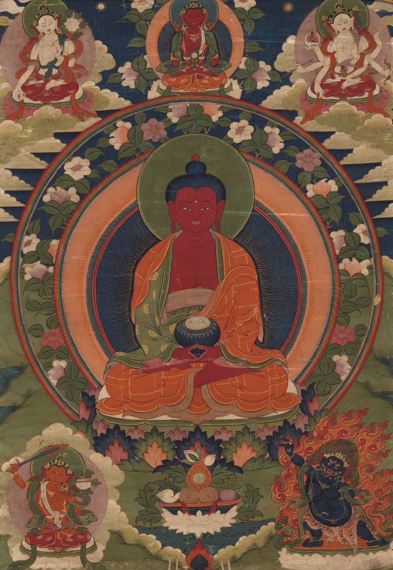 A THANGKA OF RED AMITHABA, TIBET, 18TH-19TH CENTURY