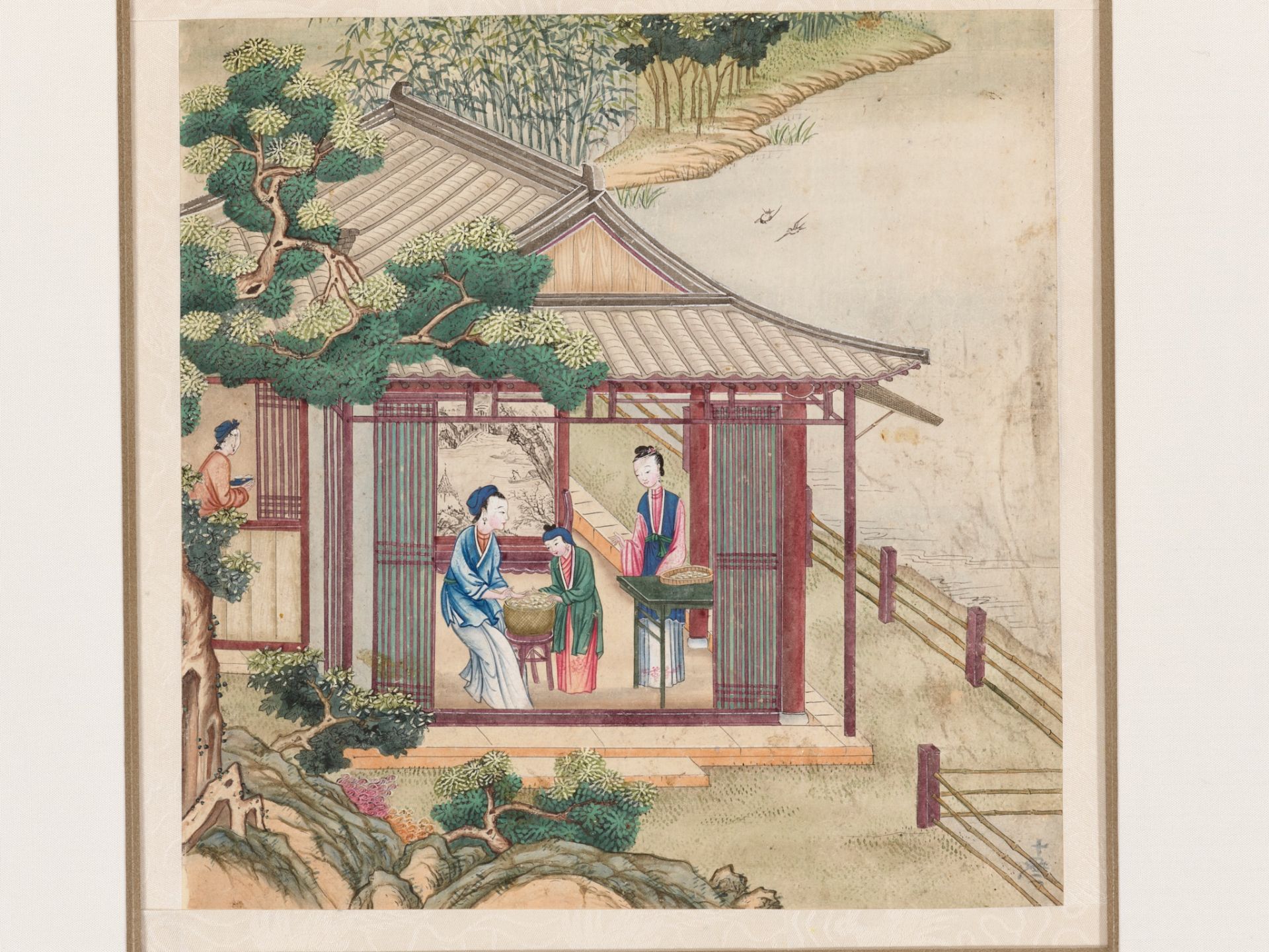 SEVEN 'SILK PRODUCTION' PAINTINGS, AFTER JIAO BINGZHEN (FL. 1689-1726), QING DYNASTY - Bild 10 aus 21