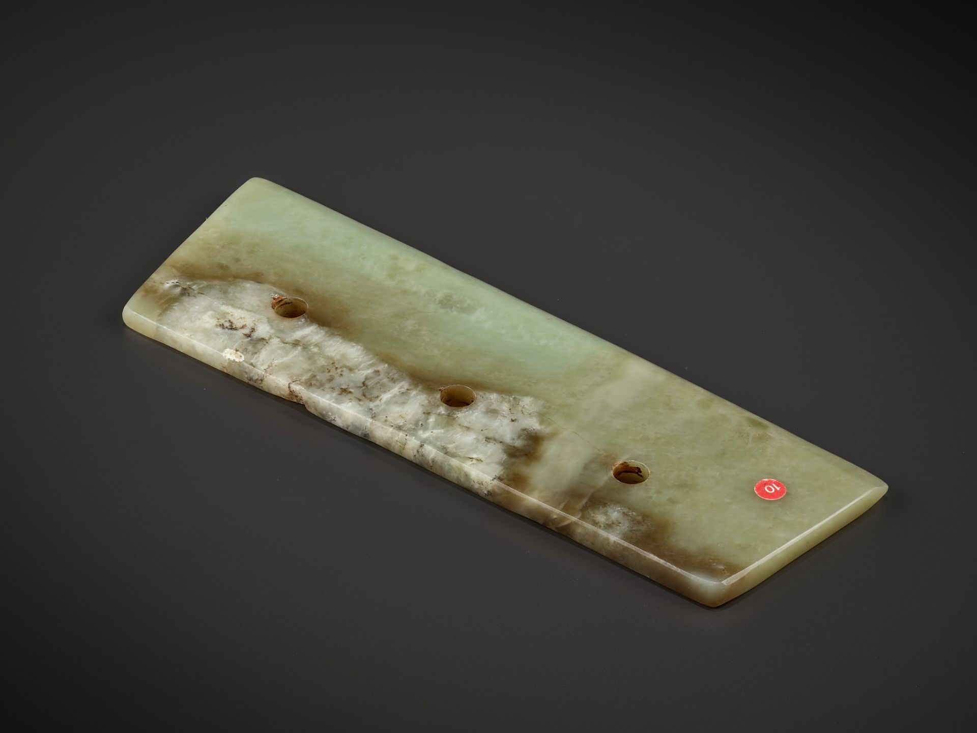 A GREEN JADE CEREMONIAL BLADE, NEOLITHIC PERIOD - Image 2 of 6