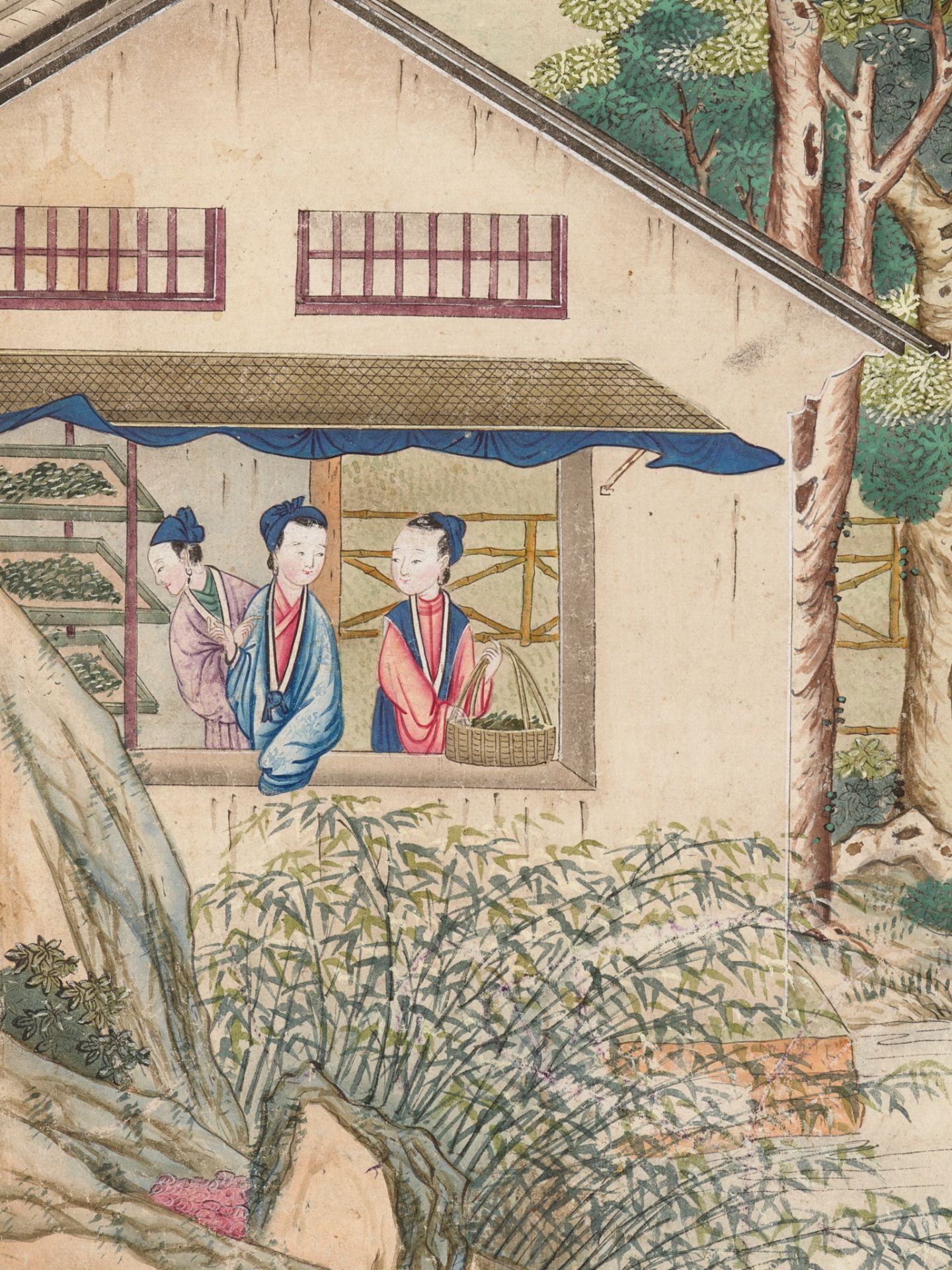 SEVEN 'SILK PRODUCTION' PAINTINGS, AFTER JIAO BINGZHEN (FL. 1689-1726), QING DYNASTY - Image 6 of 21