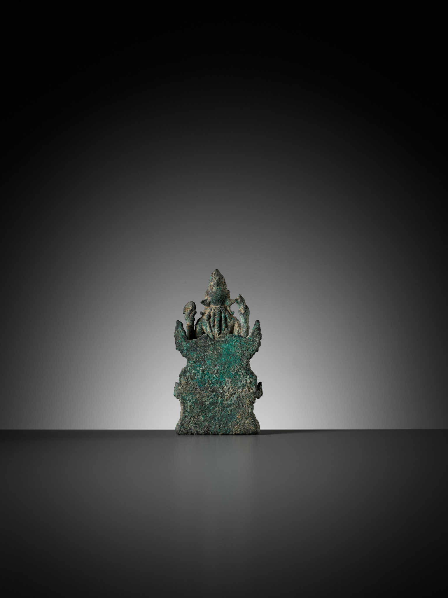 A BRONZE FIGURE OF AVALOKITESHVARA SADAKSARI, JAVA - Image 9 of 12