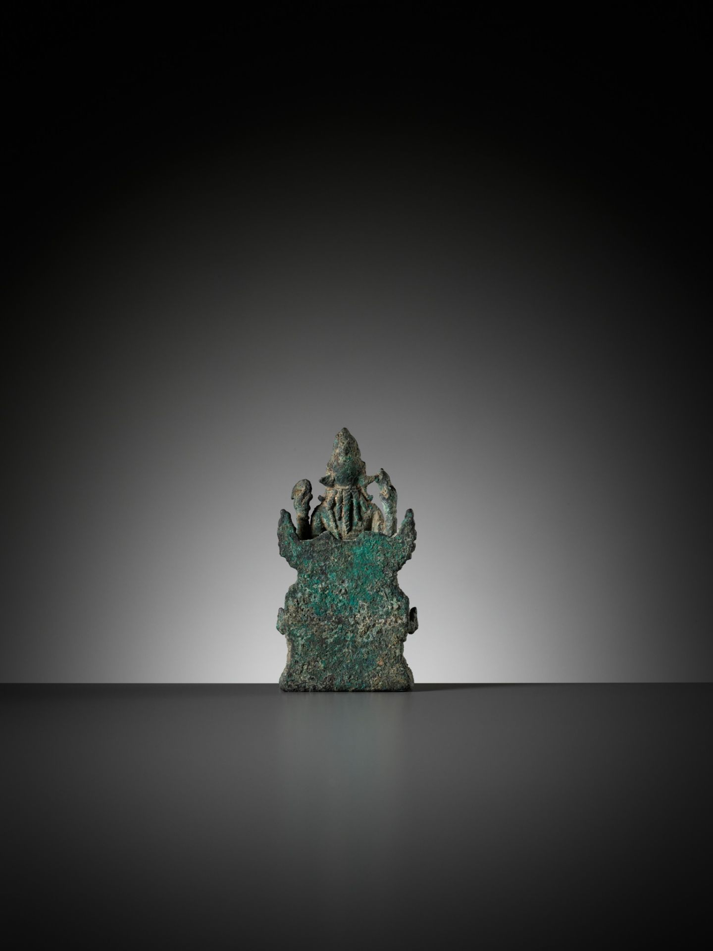 A BRONZE FIGURE OF AVALOKITESHVARA SADAKSARI, JAVA - Image 9 of 12