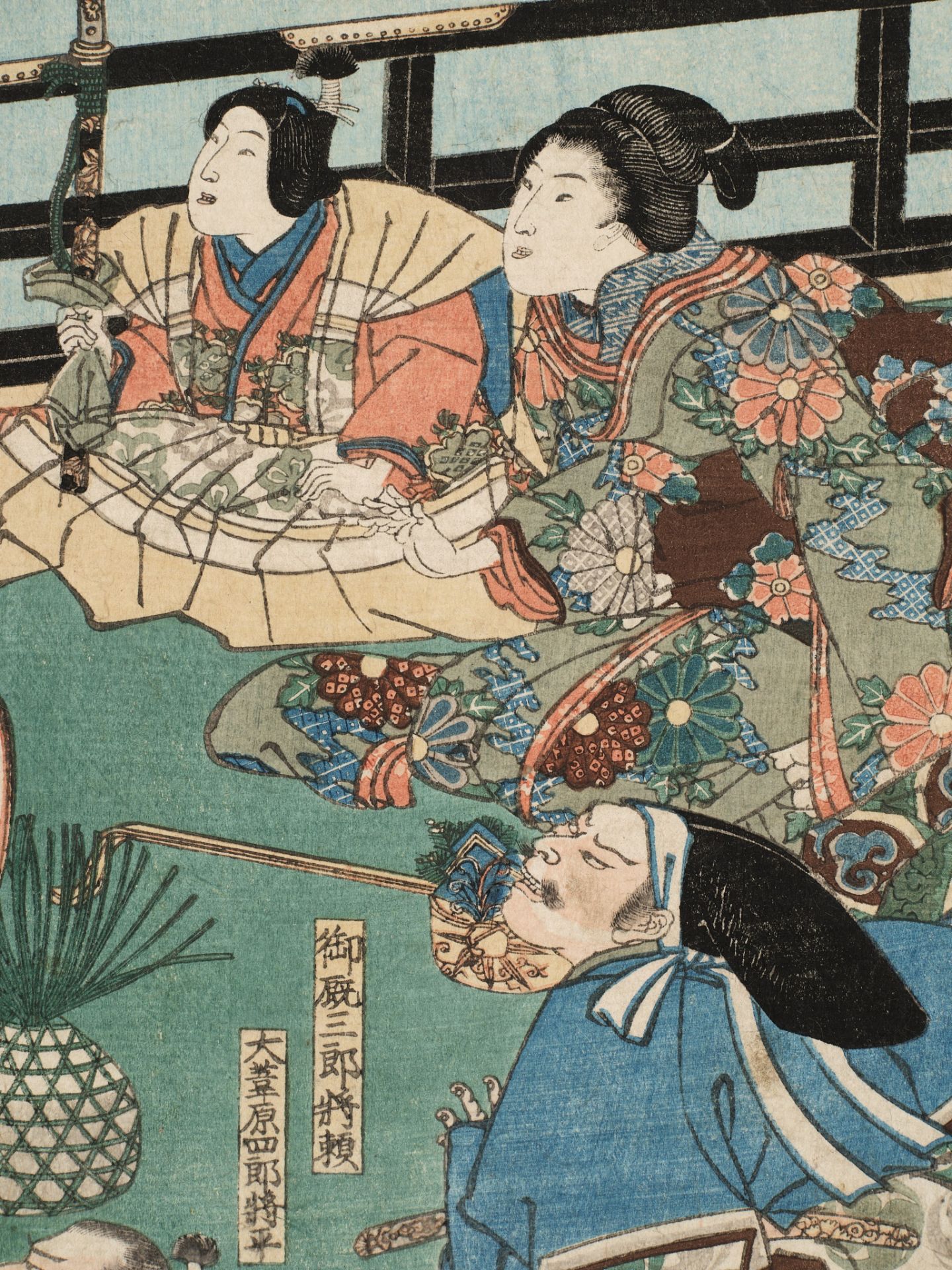 ICHIYUSAI KUNIYOSHI (1797-1861), TRIPTYCH: DESCENDING GEESE AT TAKADONO - Image 19 of 21