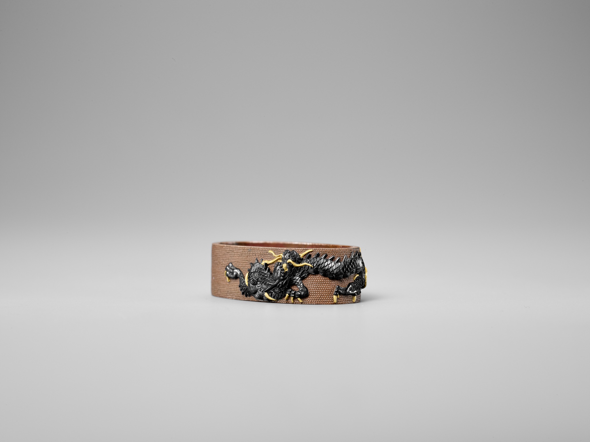 TAMAGAWA YOSHIHISA: A COPPER NANAKO MITO SCHOOL FUCHI AND KASHIRA WITH DRAGONS - Image 3 of 5