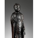 A BRONZE FIGURE OF AMIDA NYORAI, HEIAN TO EARLY KAMAKURA