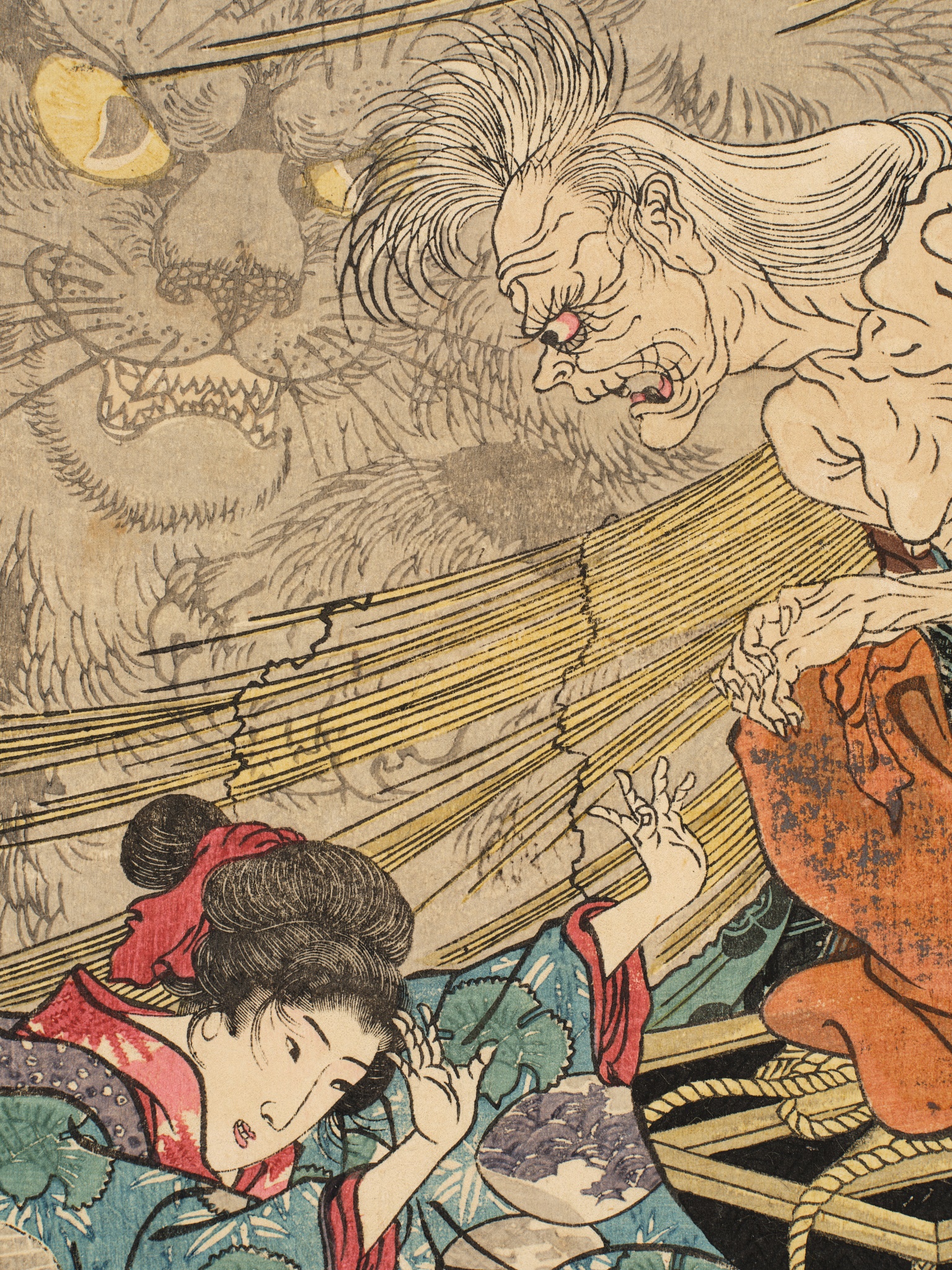 ICHIYUSAI KUNIYOSHI (1797-1861), OKABE. THE STORY OF THE CAT STONE - Image 3 of 9