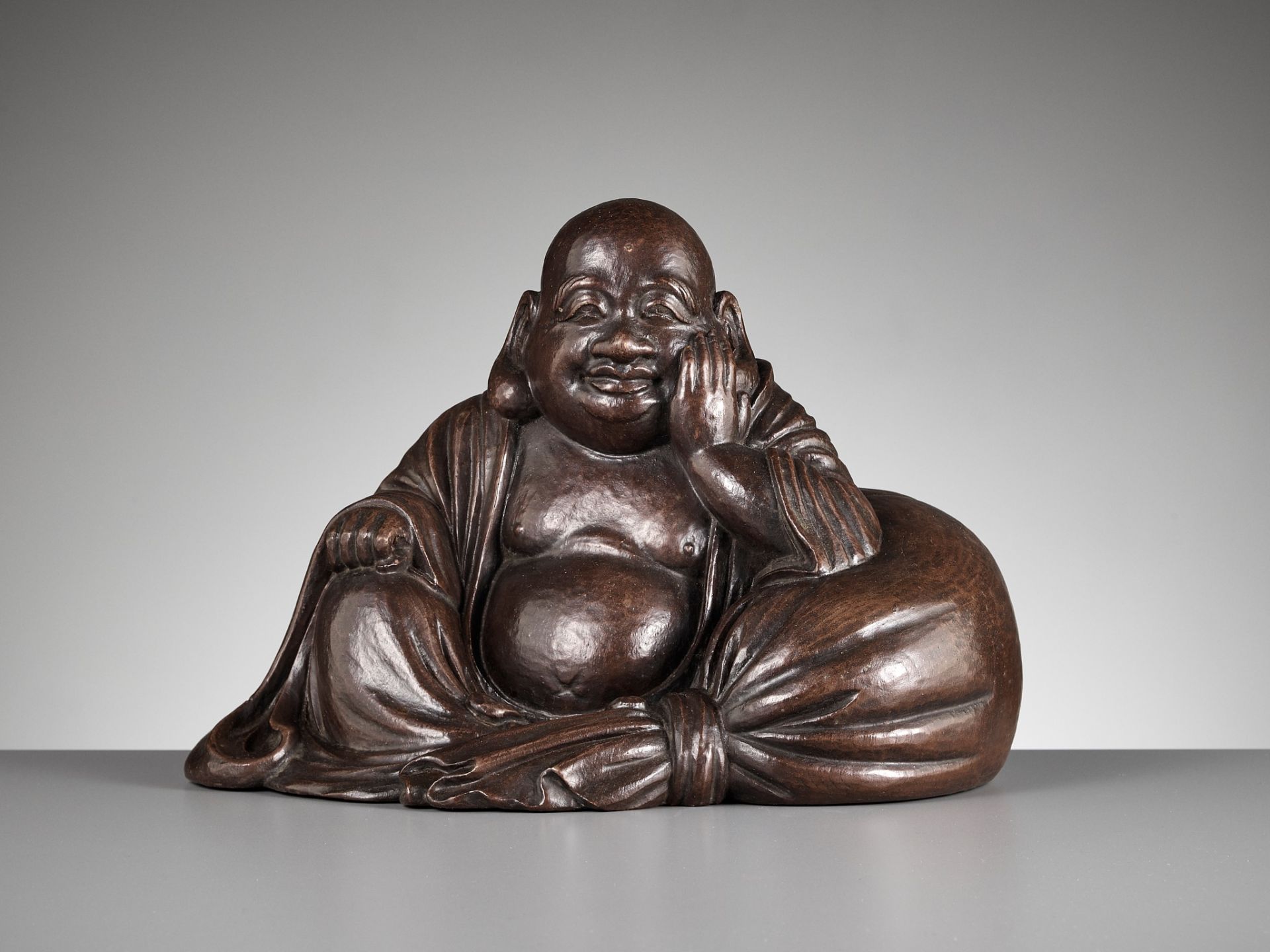 TESSAI: A WOOD OKIMONO OF HOTEI - Image 6 of 13