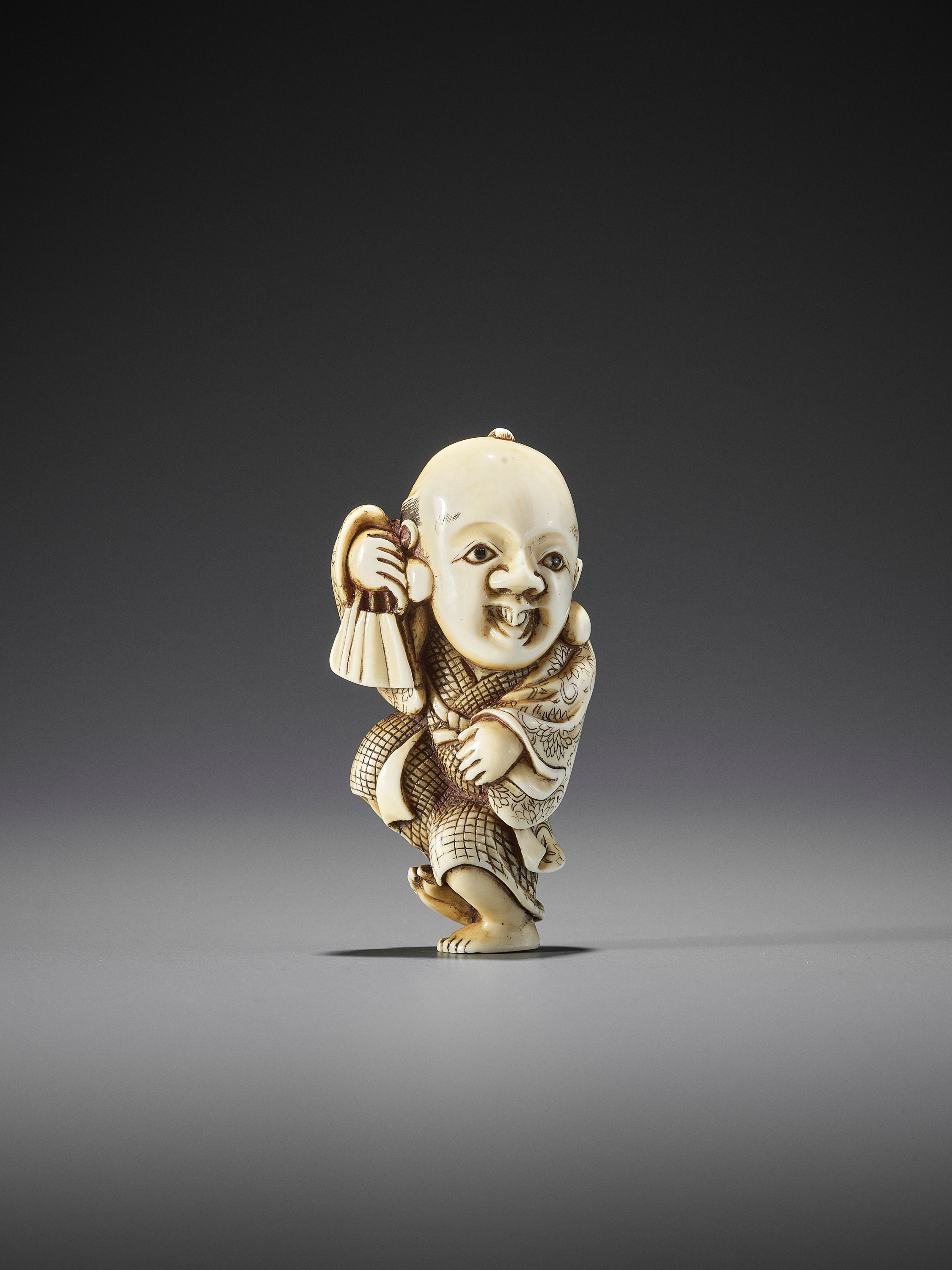 YOSHIMASA: AN IVORY NETSUKE OF FUKUSUKE - Image 9 of 13