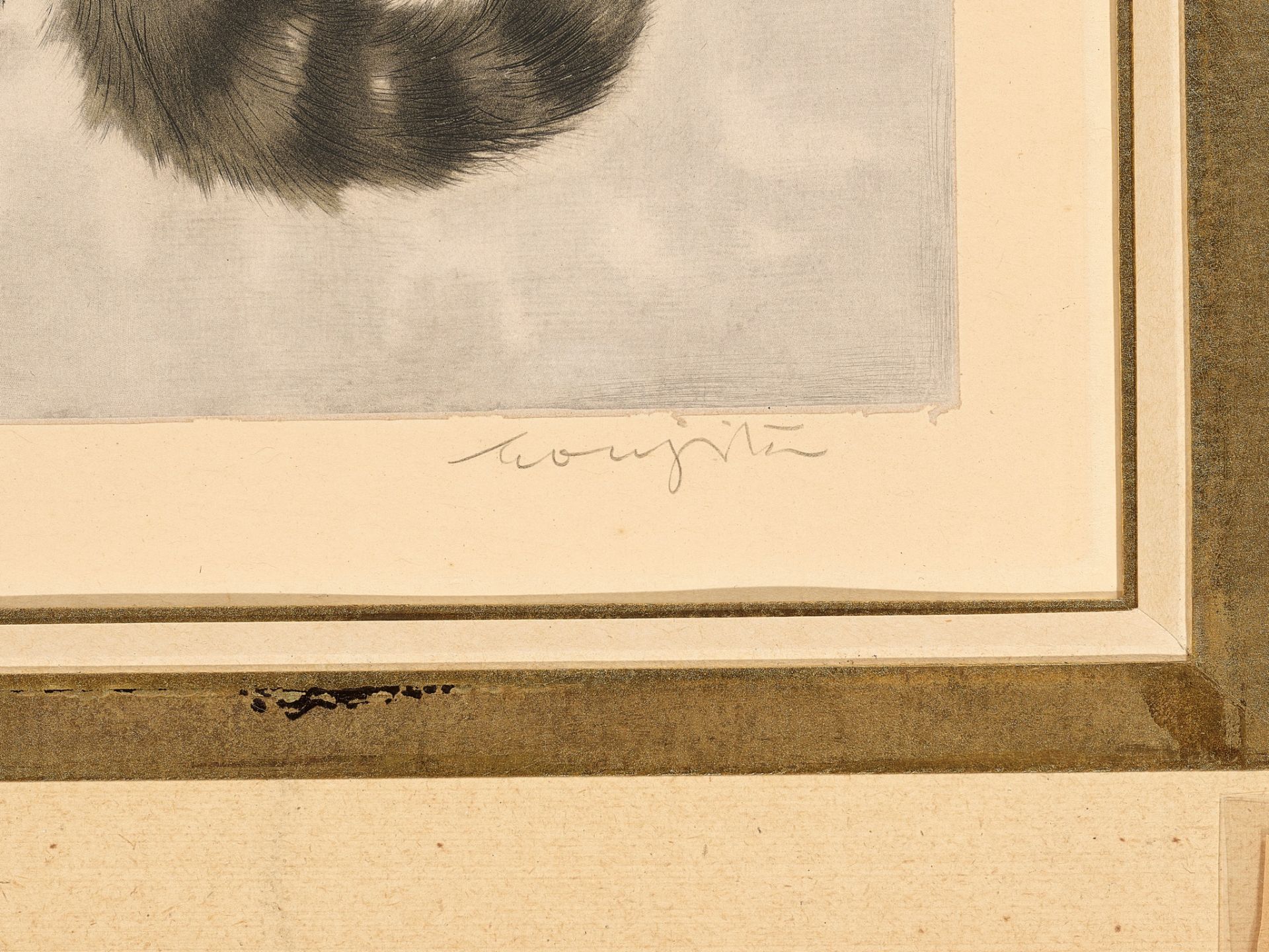 LEONARD TSUGUHARU FOUJITA (1886-1968), SEATED CAT, FROM LES CHATS - Bild 4 aus 8