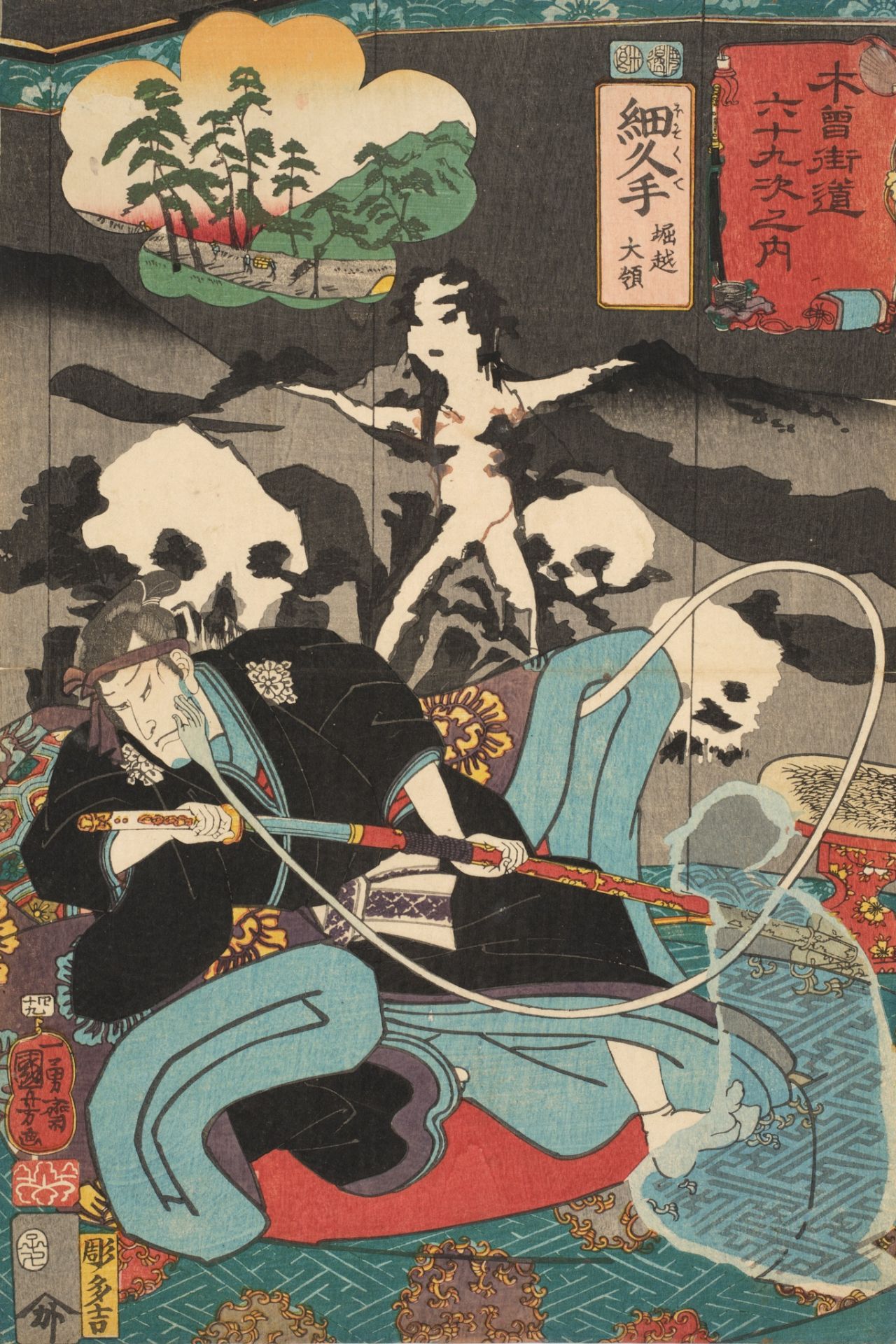 ICHIYUSAI KUNIYOSHI (1797-1861), HOSOKUTE: HORIKOSHI DAIRYO