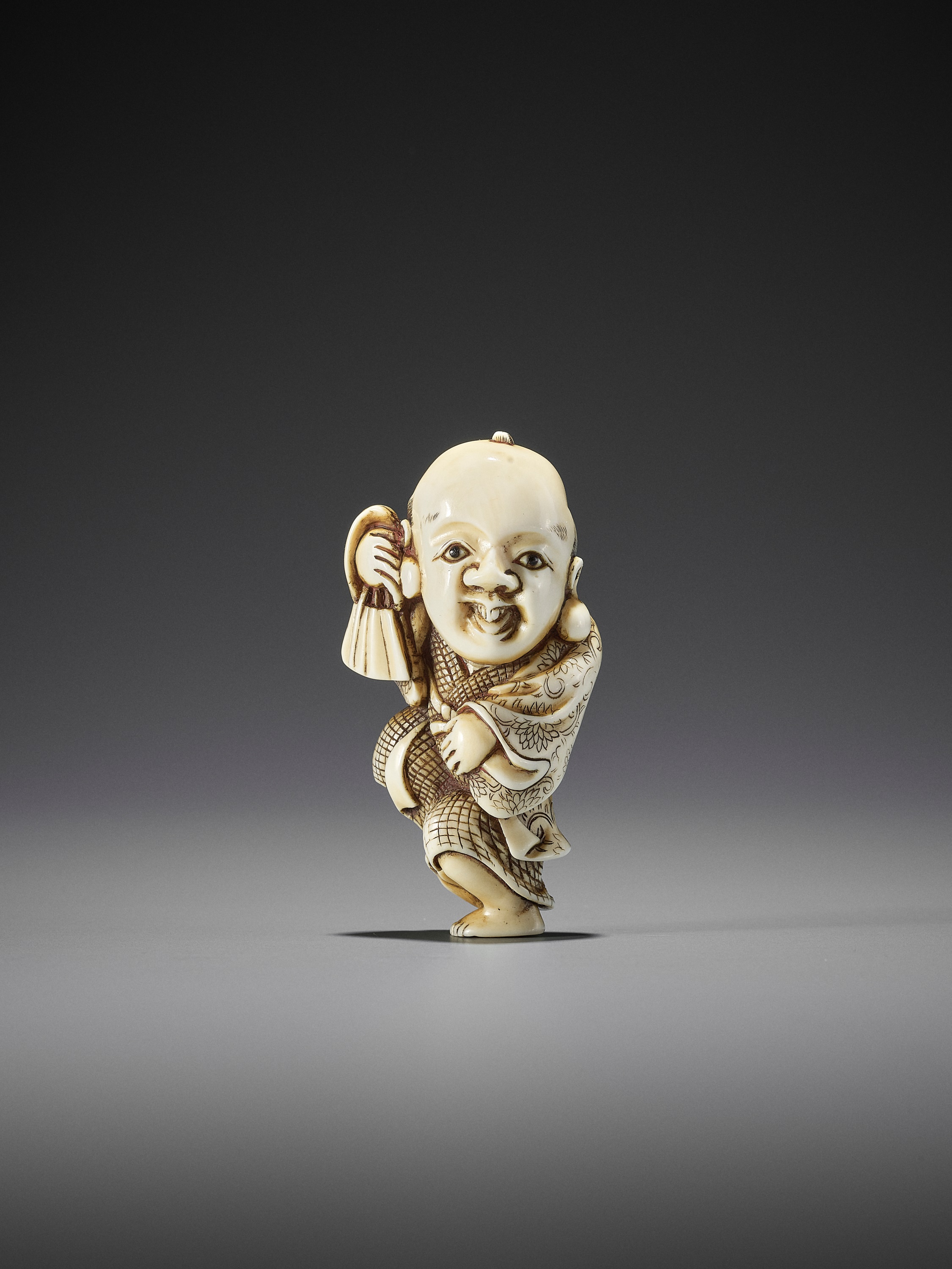 YOSHIMASA: AN IVORY NETSUKE OF FUKUSUKE - Image 3 of 13