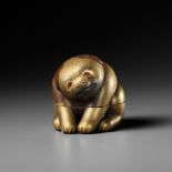 A LACQUER KOGO (INCENSE BOX) AND COVER IN THE FORM OF A PUPPY