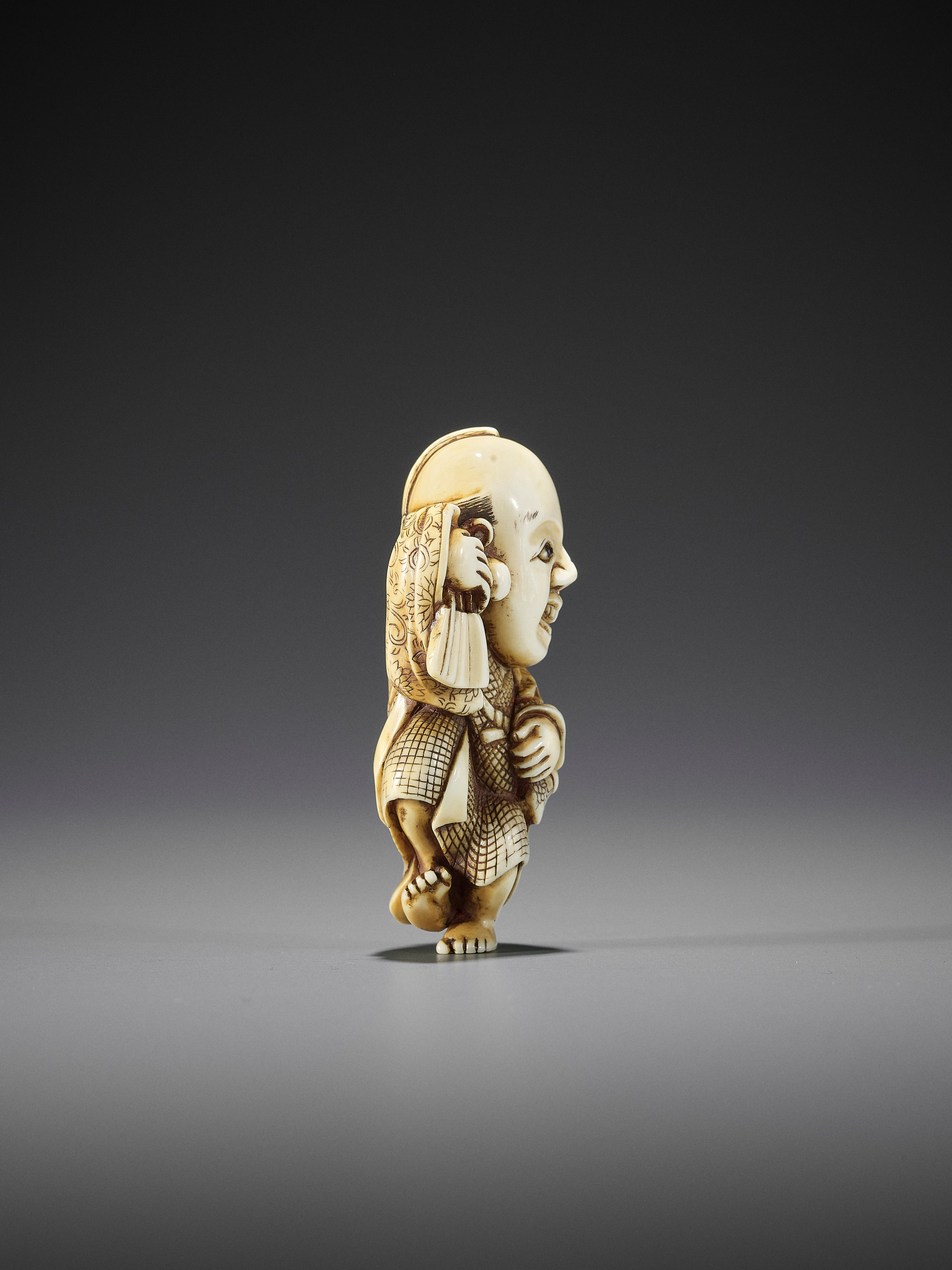 YOSHIMASA: AN IVORY NETSUKE OF FUKUSUKE - Image 7 of 13