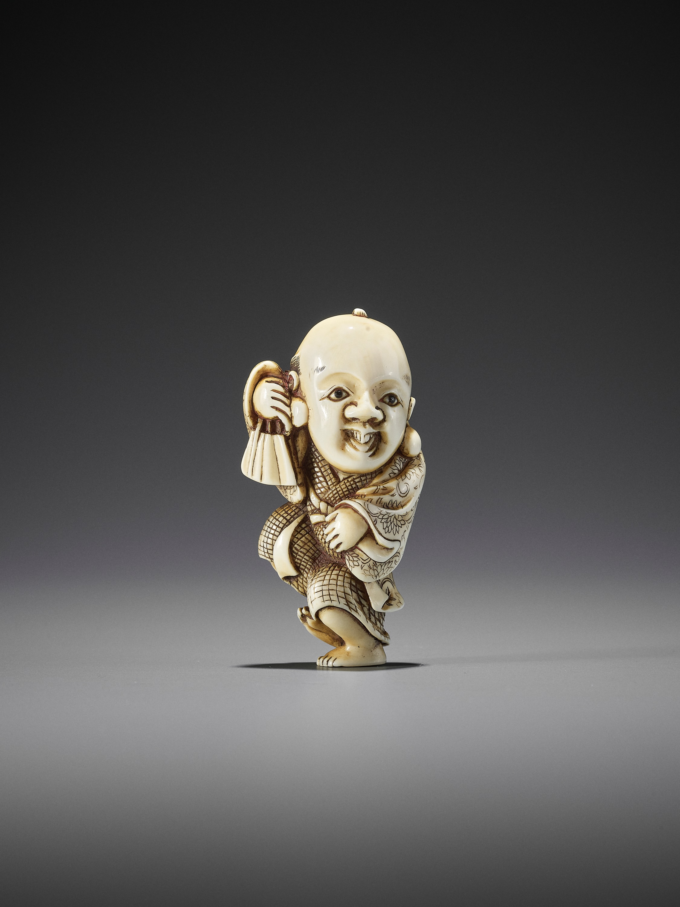 YOSHIMASA: AN IVORY NETSUKE OF FUKUSUKE - Image 10 of 13