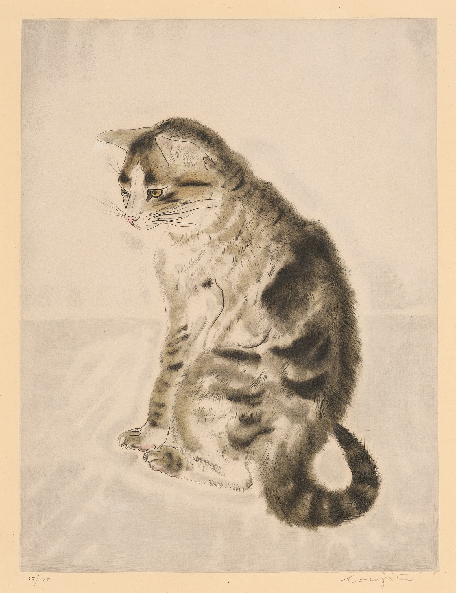 LEONARD TSUGUHARU FOUJITA (1886-1968), SEATED CAT, FROM LES CHATS