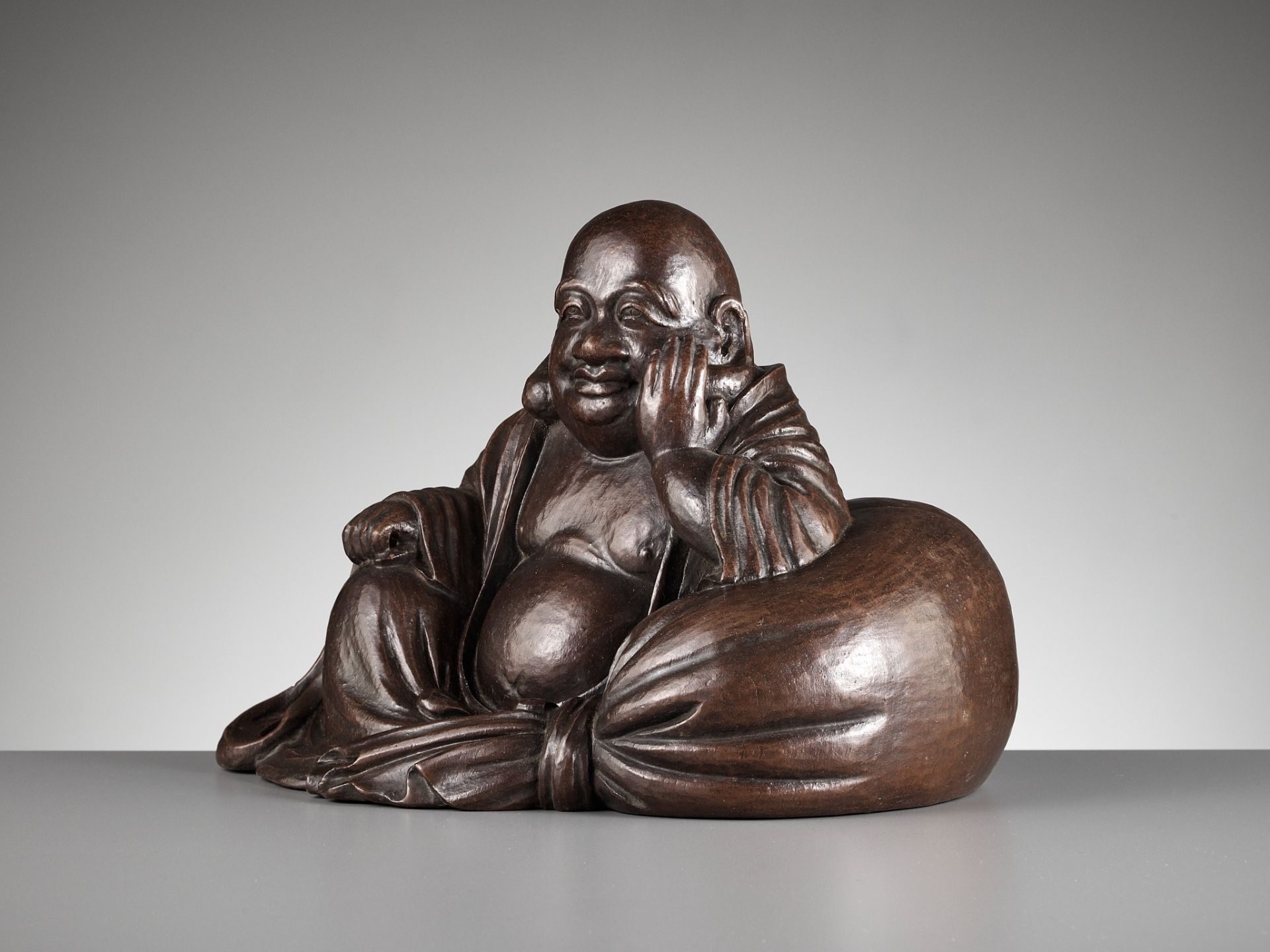 TESSAI: A WOOD OKIMONO OF HOTEI - Image 7 of 13