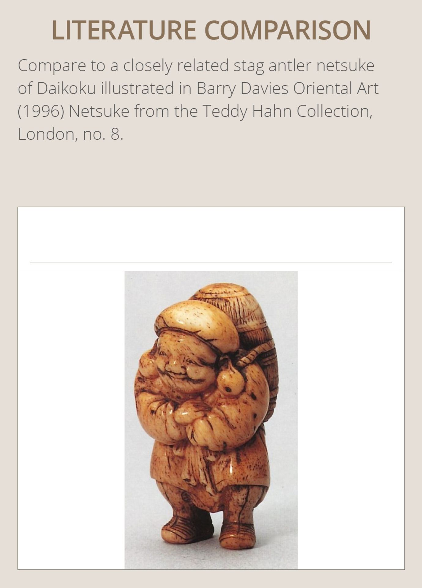 A GOOD STAG ANTLER NETSUKE OF DAIKOKU - Image 5 of 11