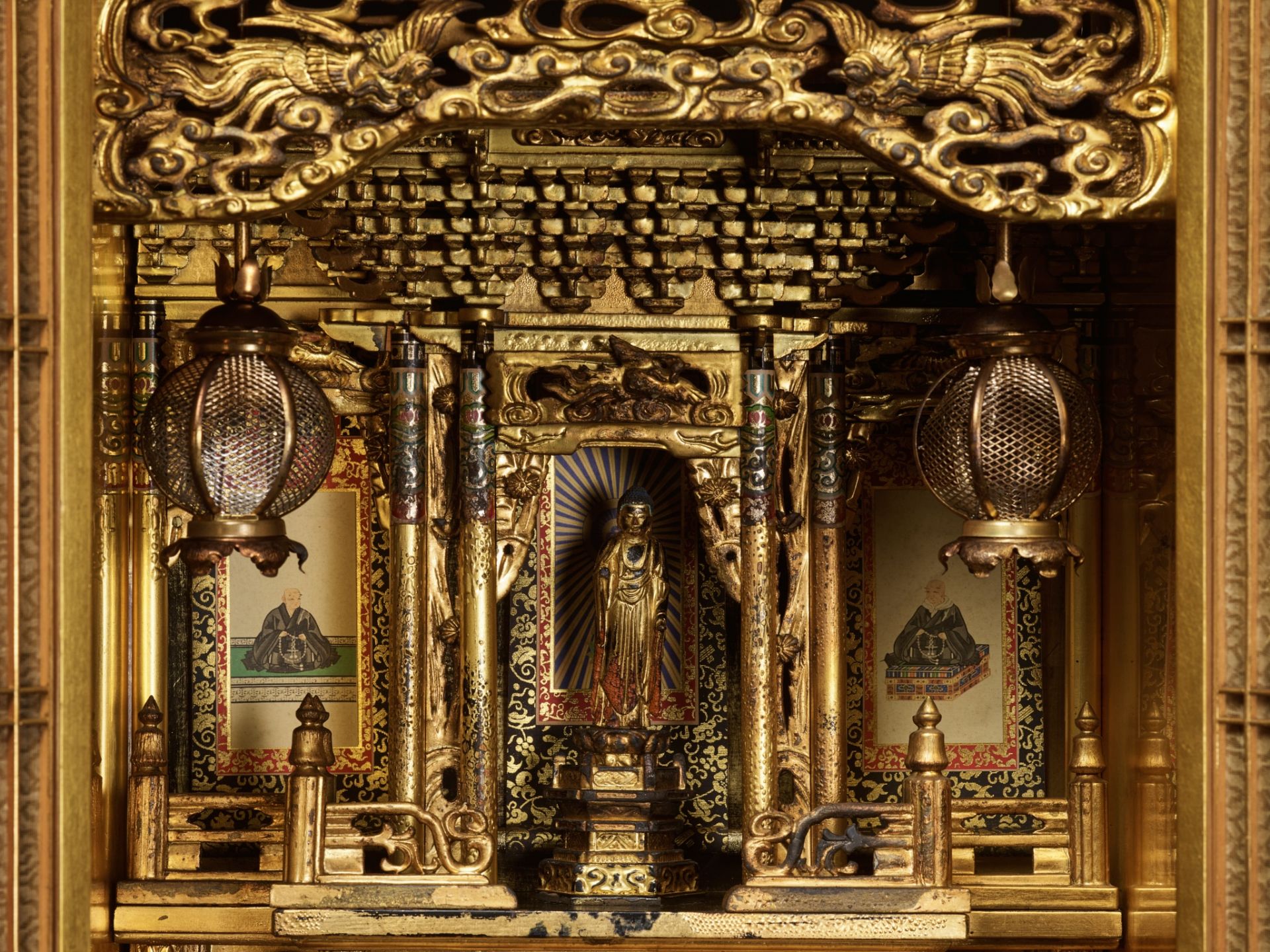 A LARGE BUTSUDAN (BUDDHIST ALTAR) FOR AMIDA