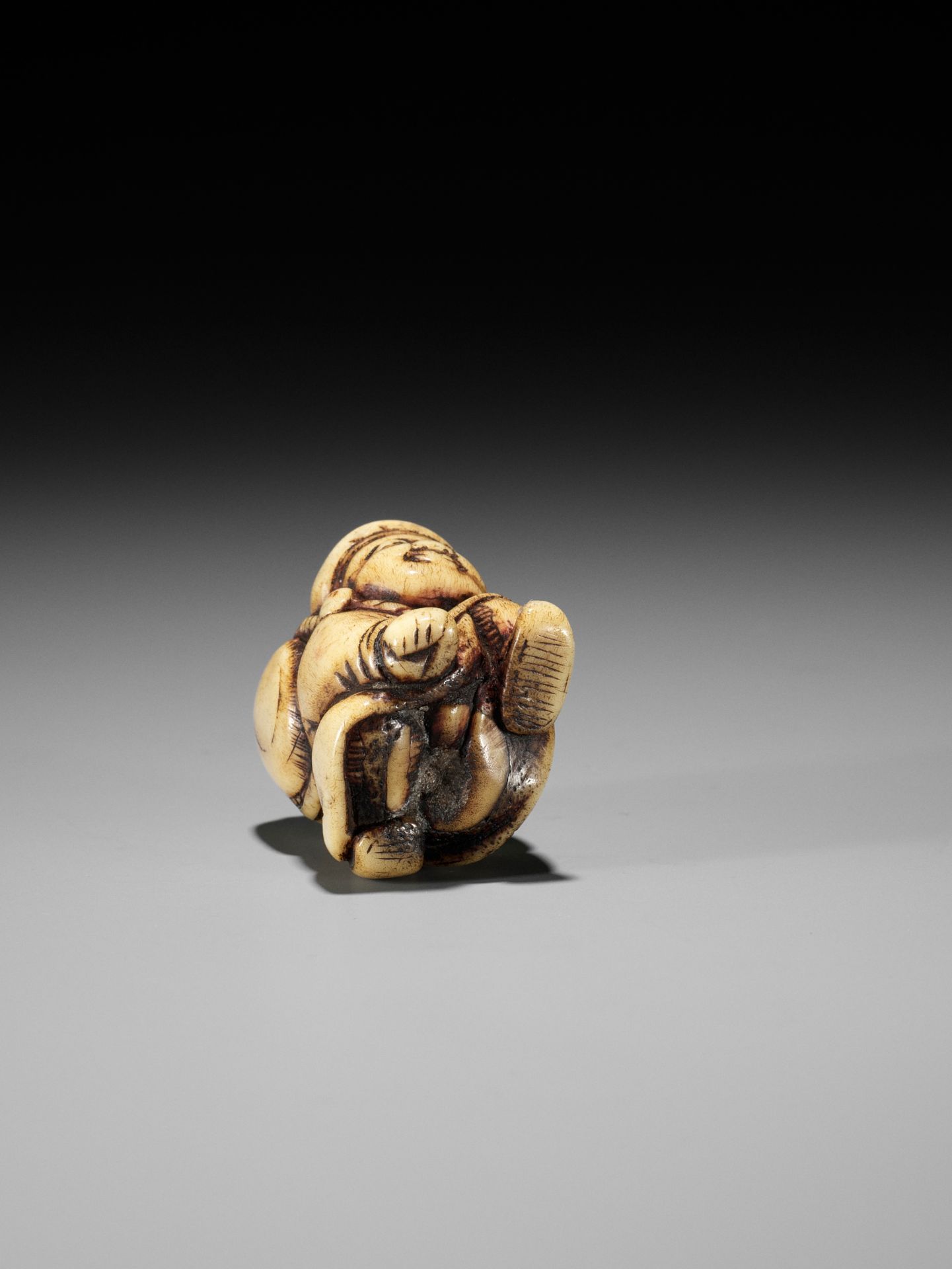 A GOOD STAG ANTLER NETSUKE OF DAIKOKU - Image 11 of 11