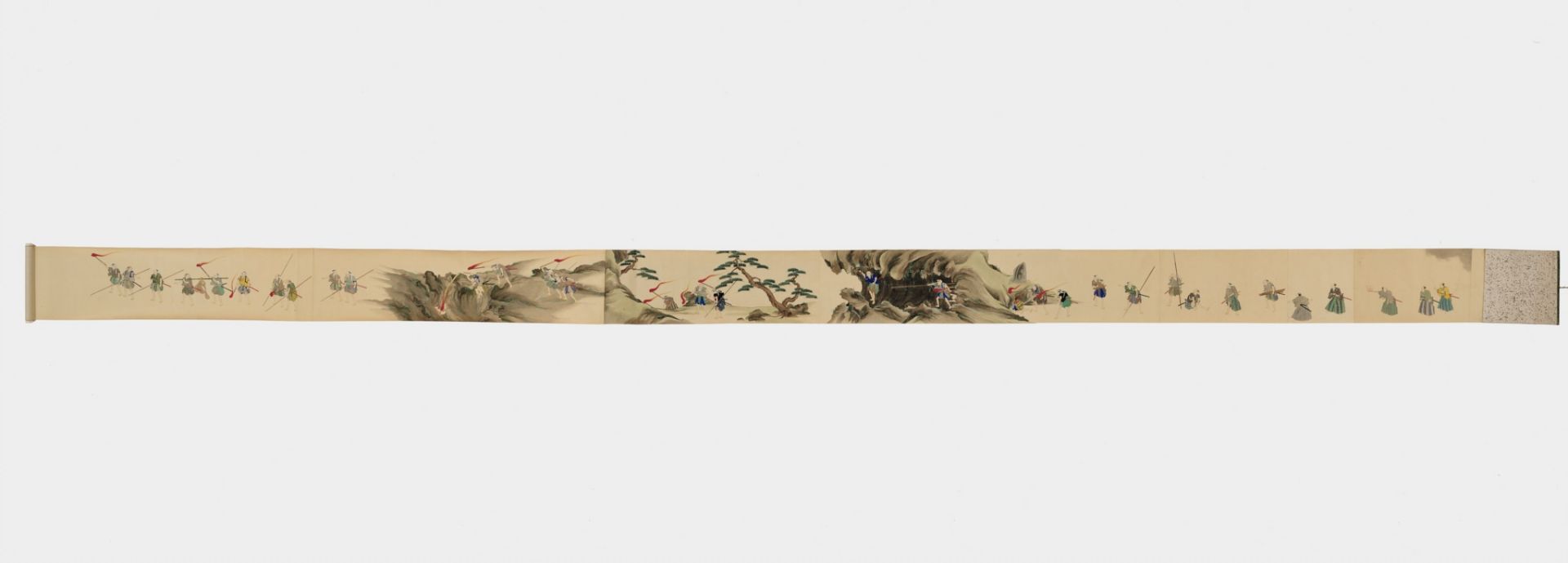 A LARGE AND RARE EMAKI HANDSCROLL WITH FOUR SEPARATE LEAVES, ONE WITH A DEPICTION OF GASHADOKURO - Bild 5 aus 24