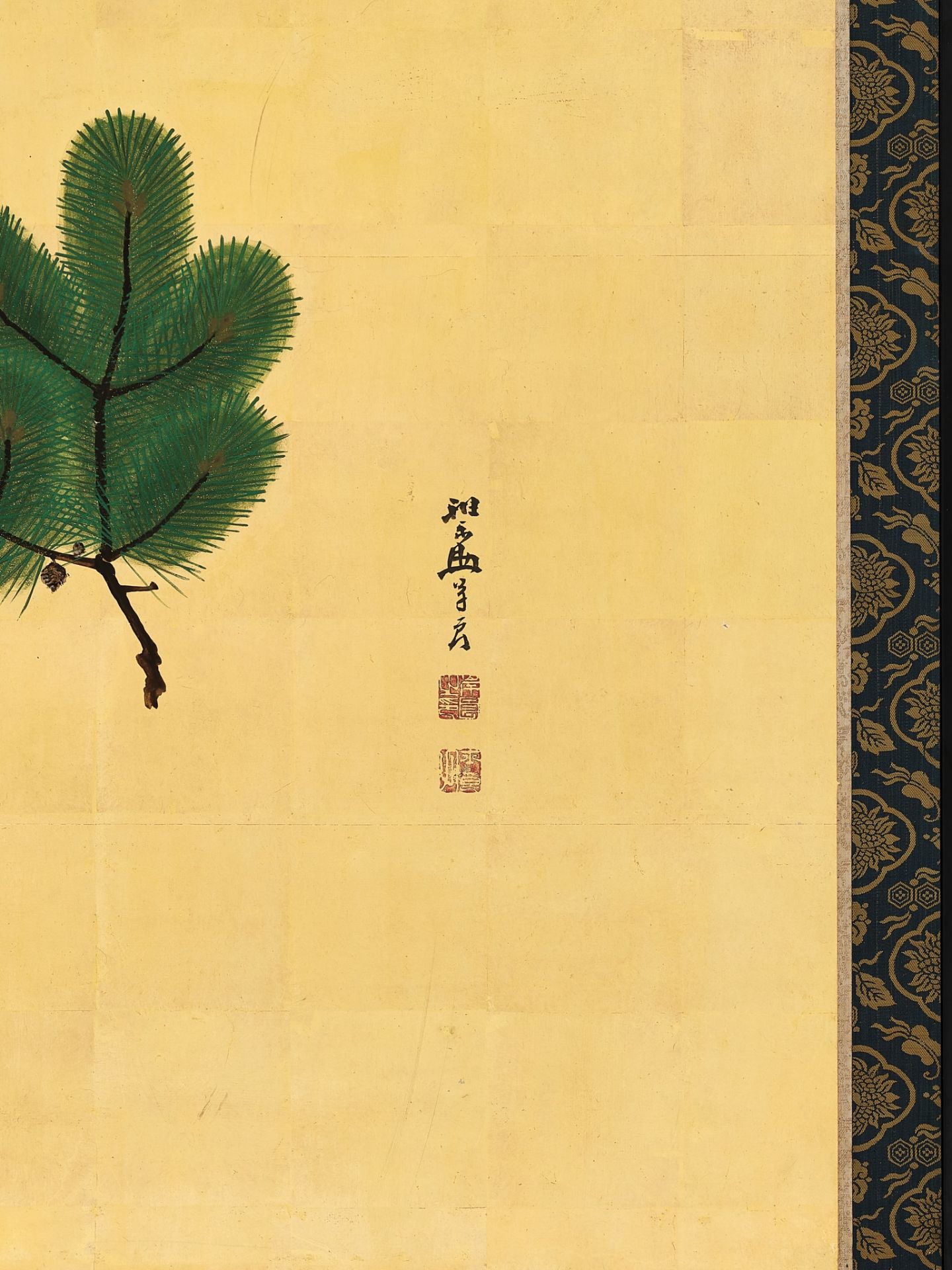 KISHI GANRYO (1798-1852): A BEAUTIFUL SIX-PANEL BYOBU SCREEN DEPICTING CRANES AND PINES - Image 4 of 4