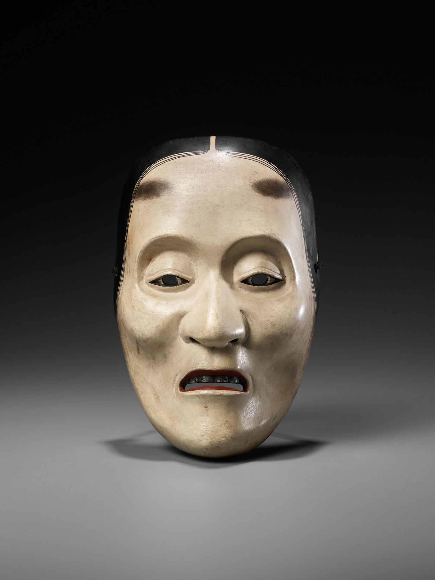 A RARE NOH MASK OF YASE-ONNA