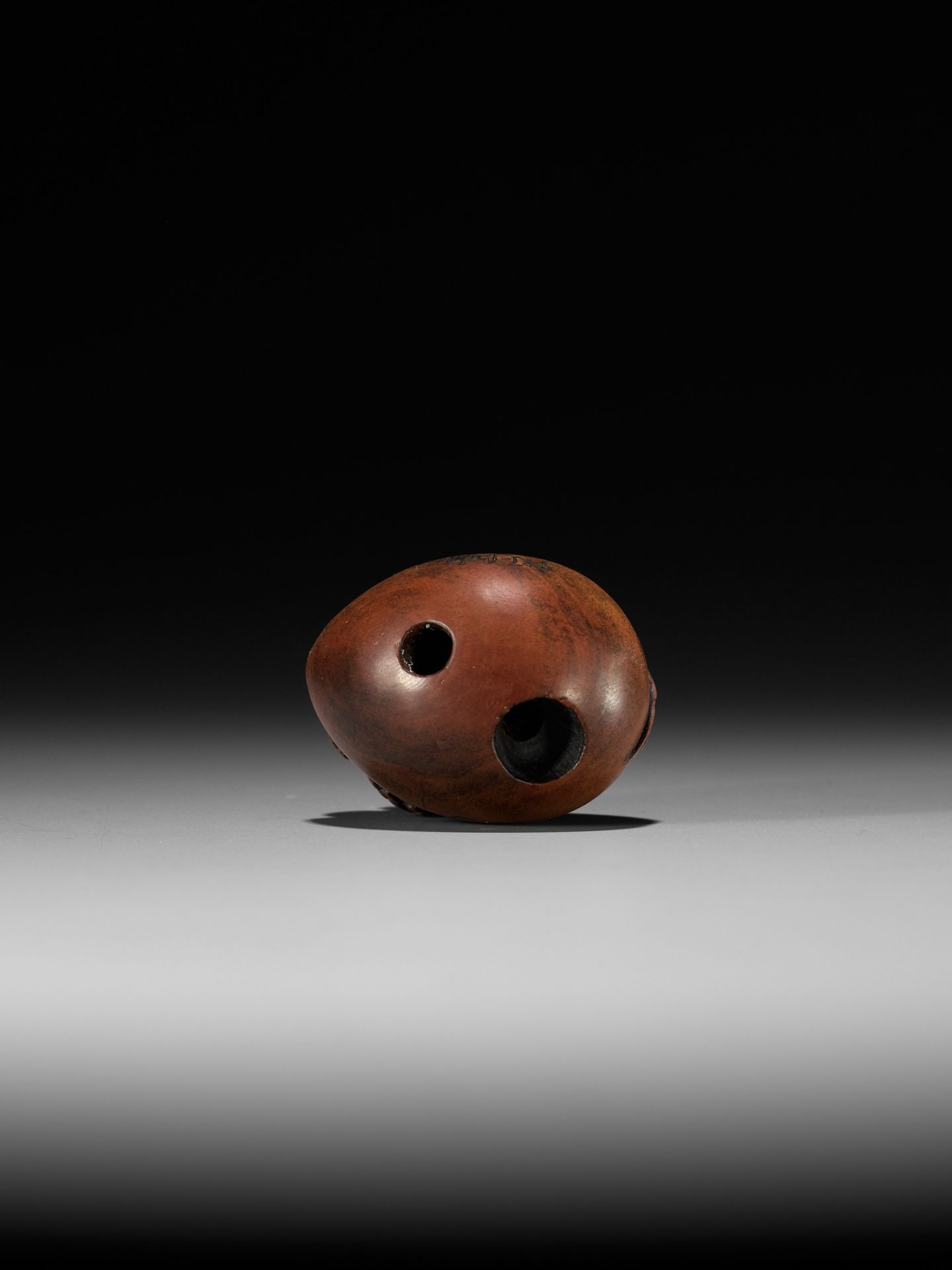 TOYOYO: A WOOD NETSUKE OF A HATCHING TENGU (TENGU NO TOMAGO) - Image 13 of 14