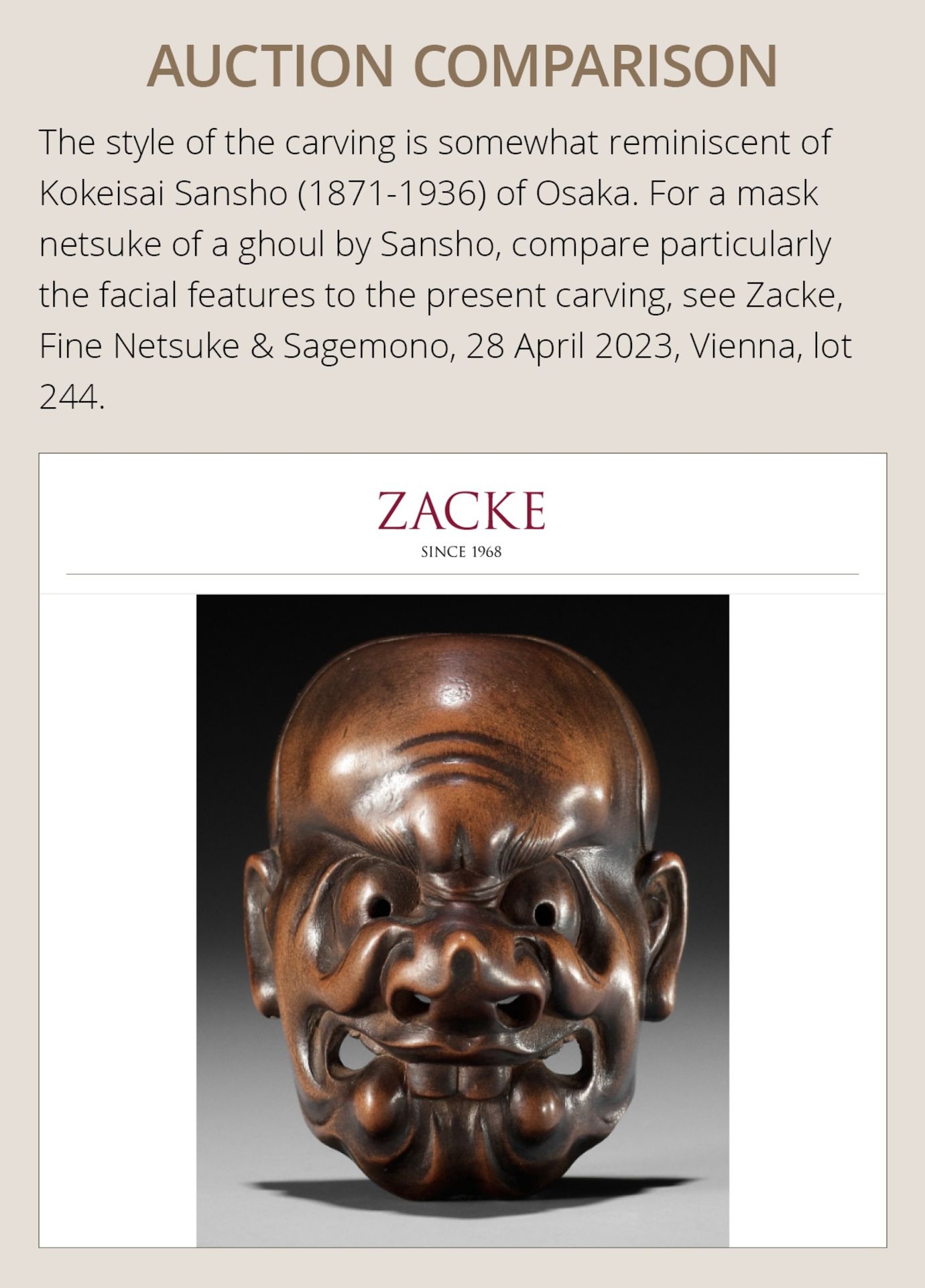 A HIGHLY UNUSUAL WOOD NETSUKE OF A SHAPESHIFTER - Image 5 of 10