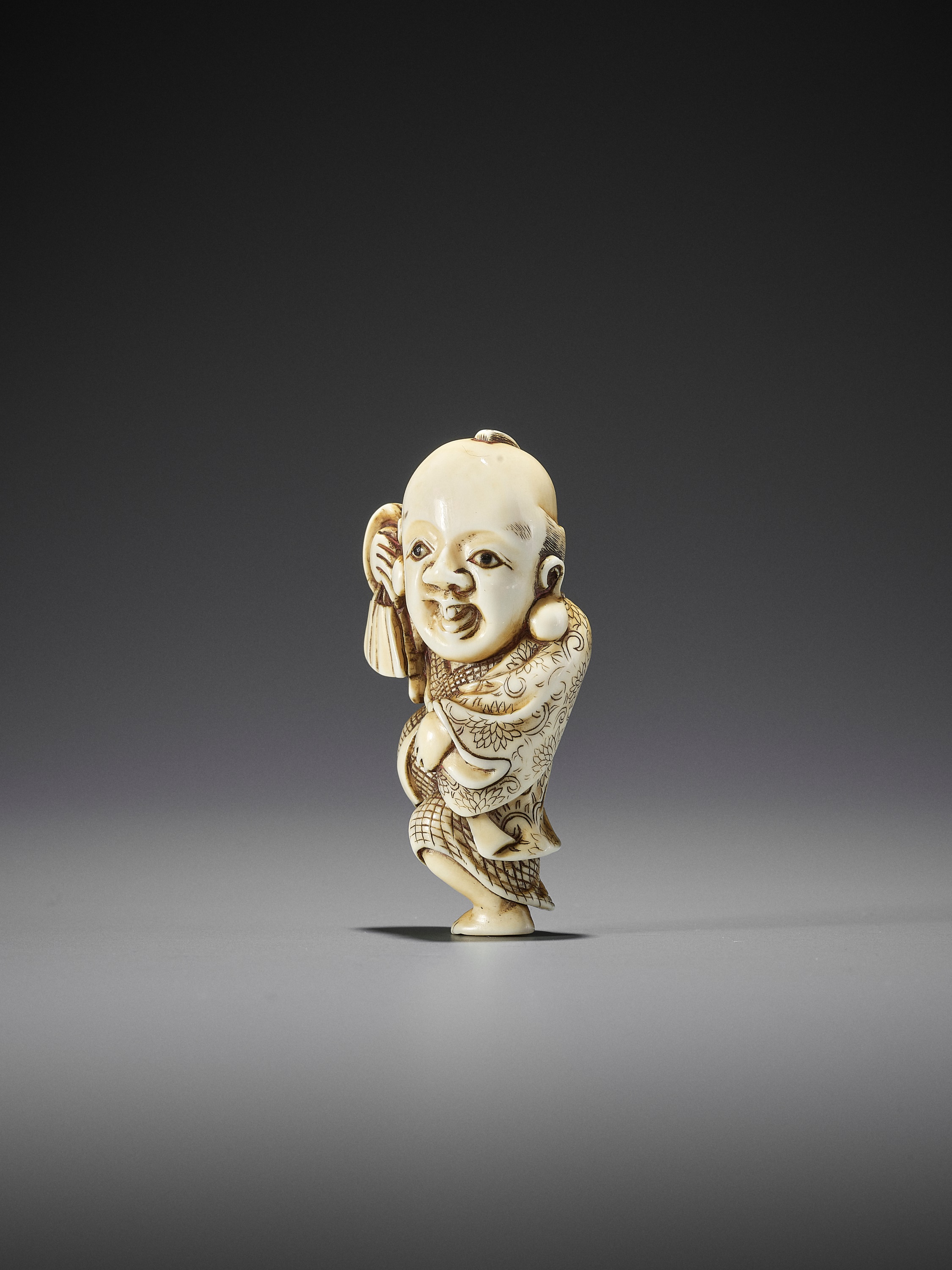 YOSHIMASA: AN IVORY NETSUKE OF FUKUSUKE - Image 4 of 13