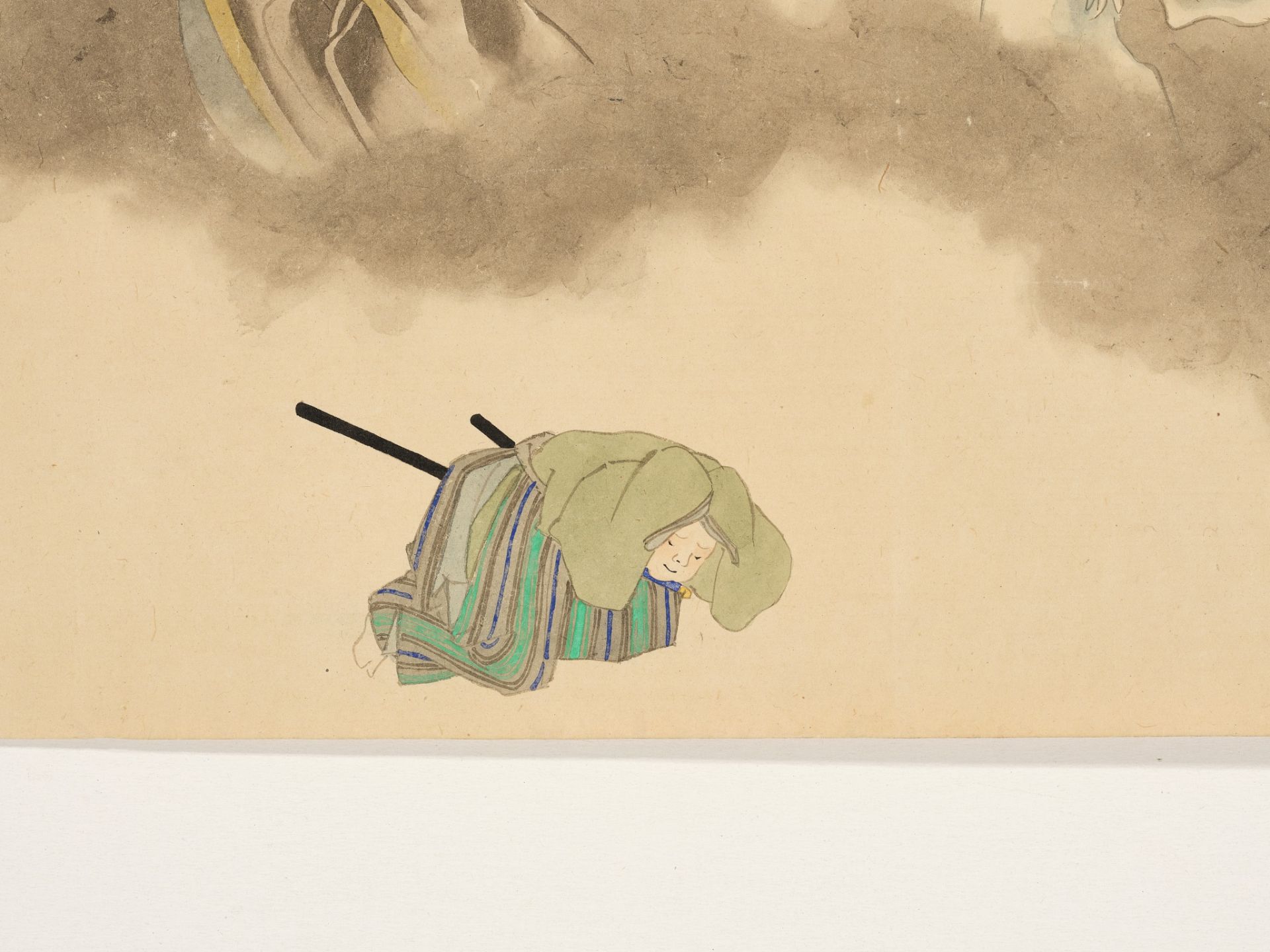 A LARGE AND RARE EMAKI HANDSCROLL WITH FOUR SEPARATE LEAVES, ONE WITH A DEPICTION OF GASHADOKURO - Image 18 of 24