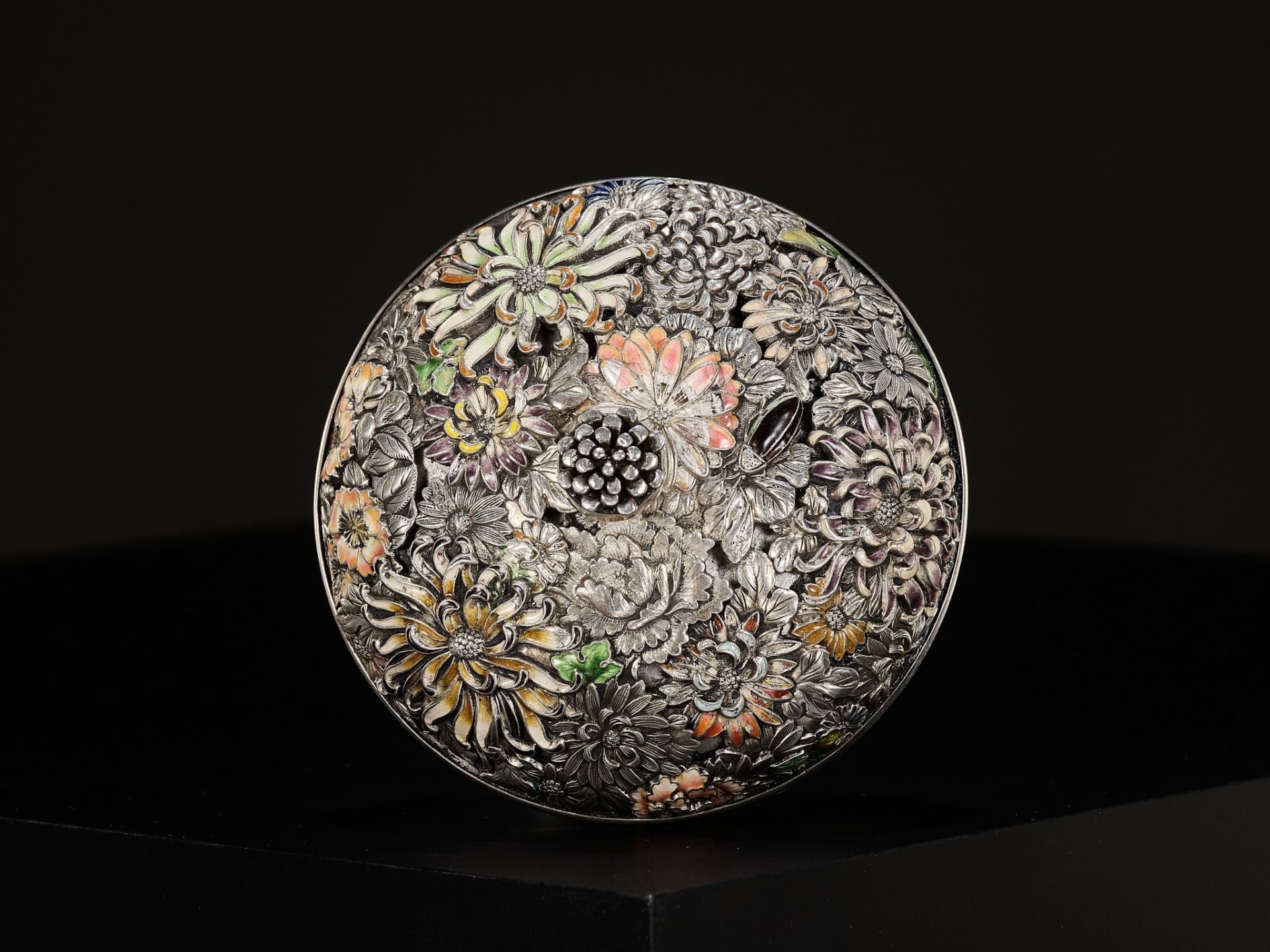 A MASTERFUL SILVER AND CLOISONNÃ‰ ENAMEL KORO, ATTRIBUTED TO HIRATSUKA MOHEI - Image 11 of 13