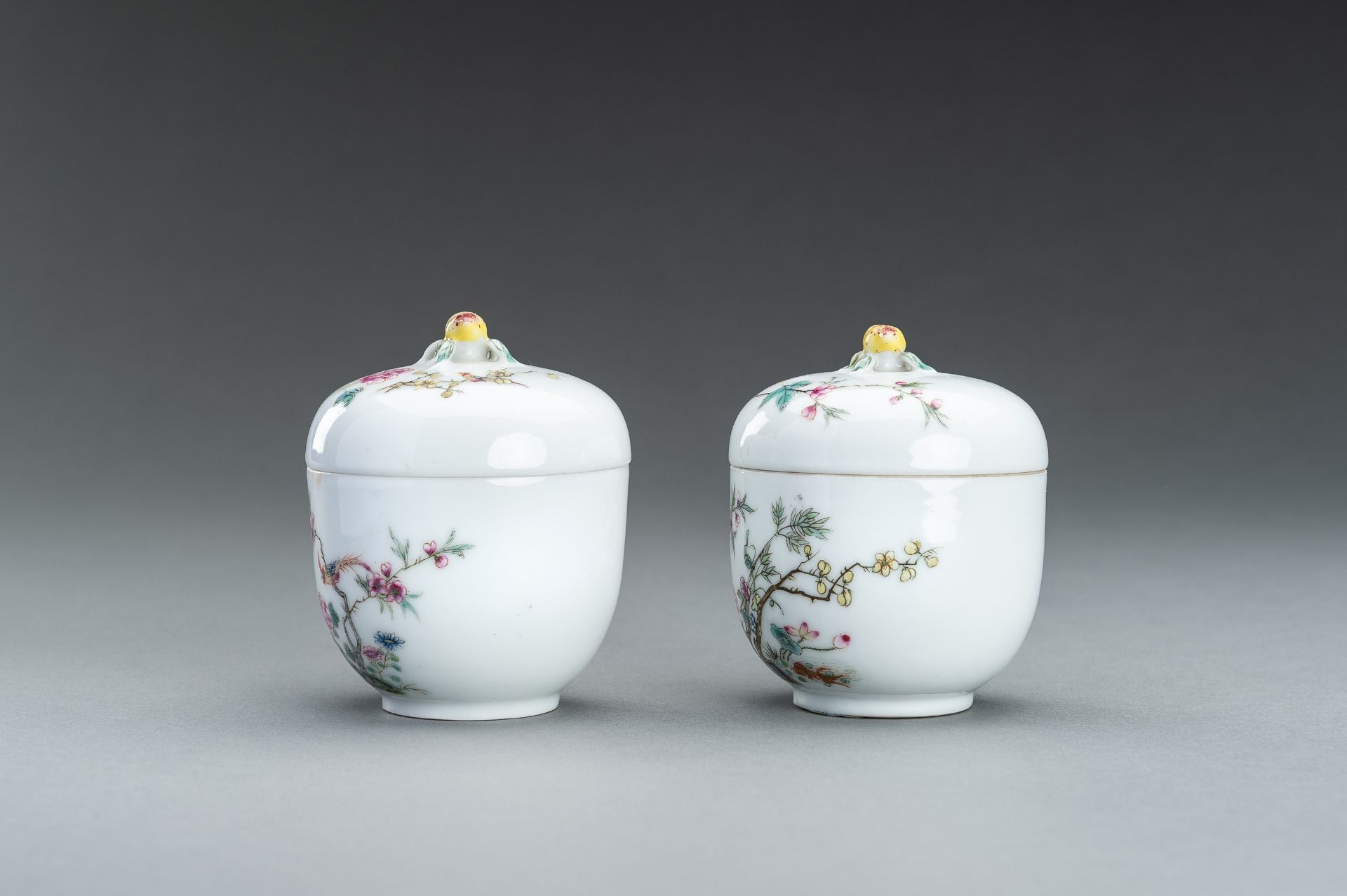 A SMALL PAIR OF ENAMELED BOWLS AND COVERS, GUANGXU MARK AND PERIOD - Image 2 of 12