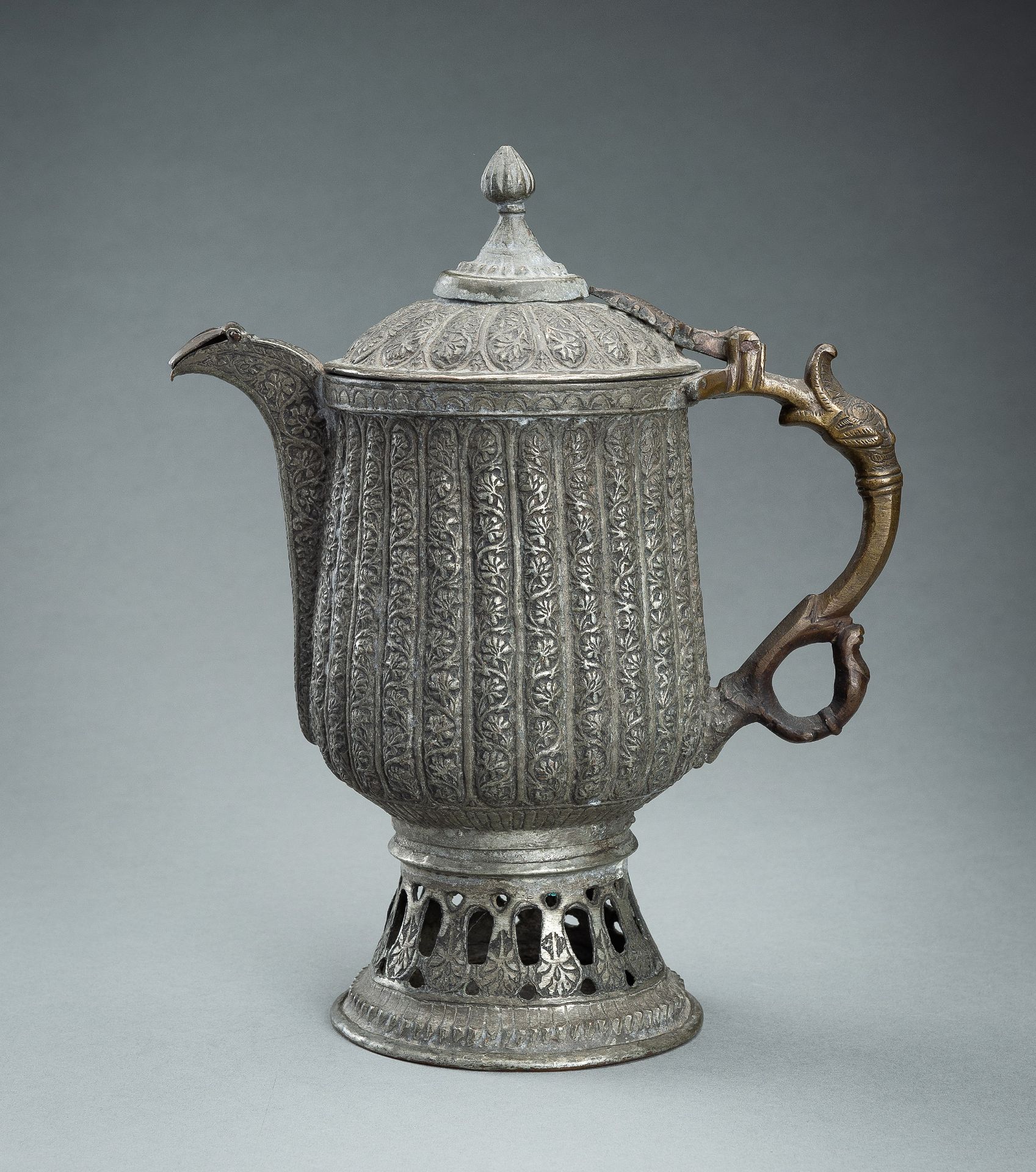 A KASHMIR TINNED COPPER SAMOVAR KETTLE, 19th CENTURY