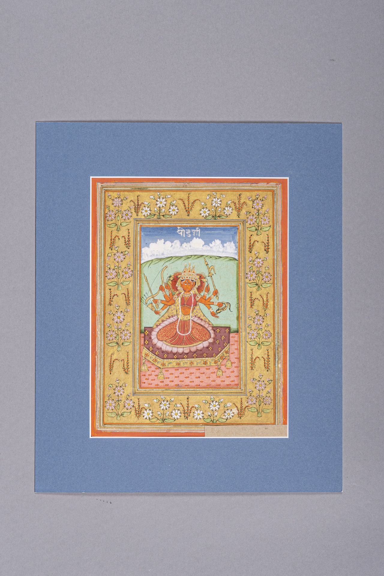 AN INDIAN MINIATURE PAINTING OF SHODASHI, 1780-1800 - Bild 3 aus 4