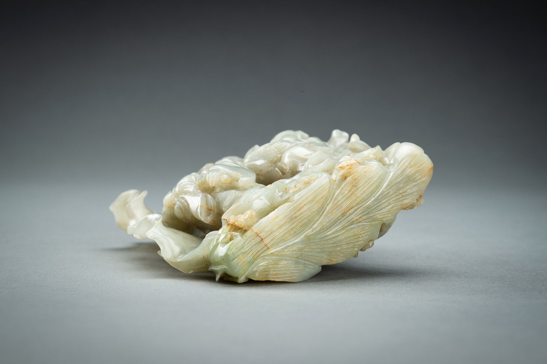 A CELADON JADE Â´HEHE ERXIANÂ´ GROUP, c. 1920s - Image 13 of 14