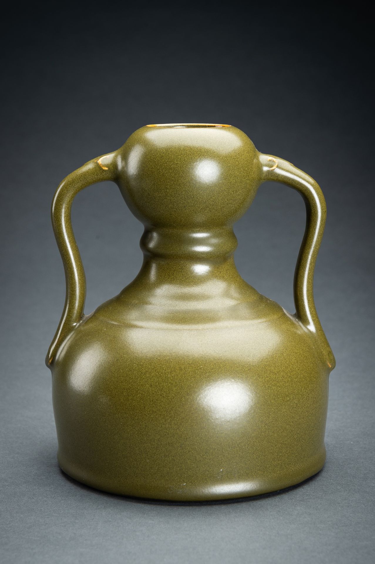 A TEADUST-GLAZED DOUBLE-GOURD VASE