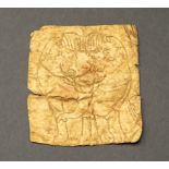 A SHEET GOLD PLAQUE INCISED WITH AN ELEPHANT, PRE-ANGKOR PERIOD