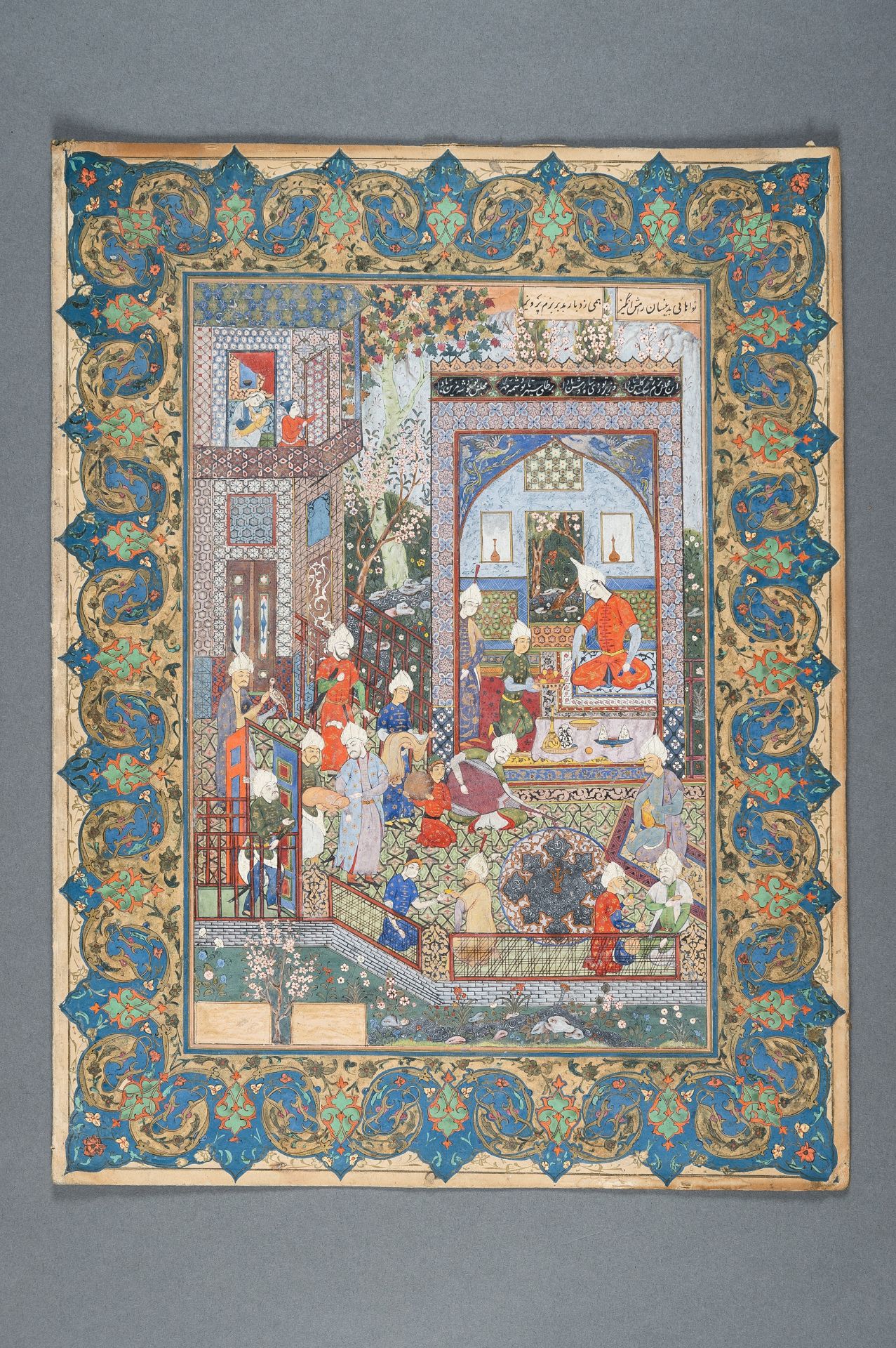 A LOT WITH TWO FINE MUGHAL MINIATURE PAINTINGS - Image 3 of 19