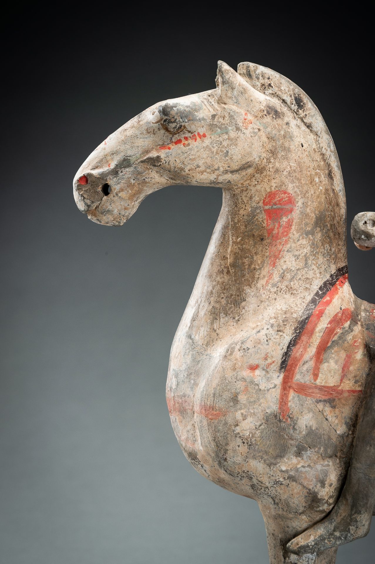 A POTTERY FIGURE OF AN EQUESTRIAN, HAN DYNASTY - Image 13 of 17