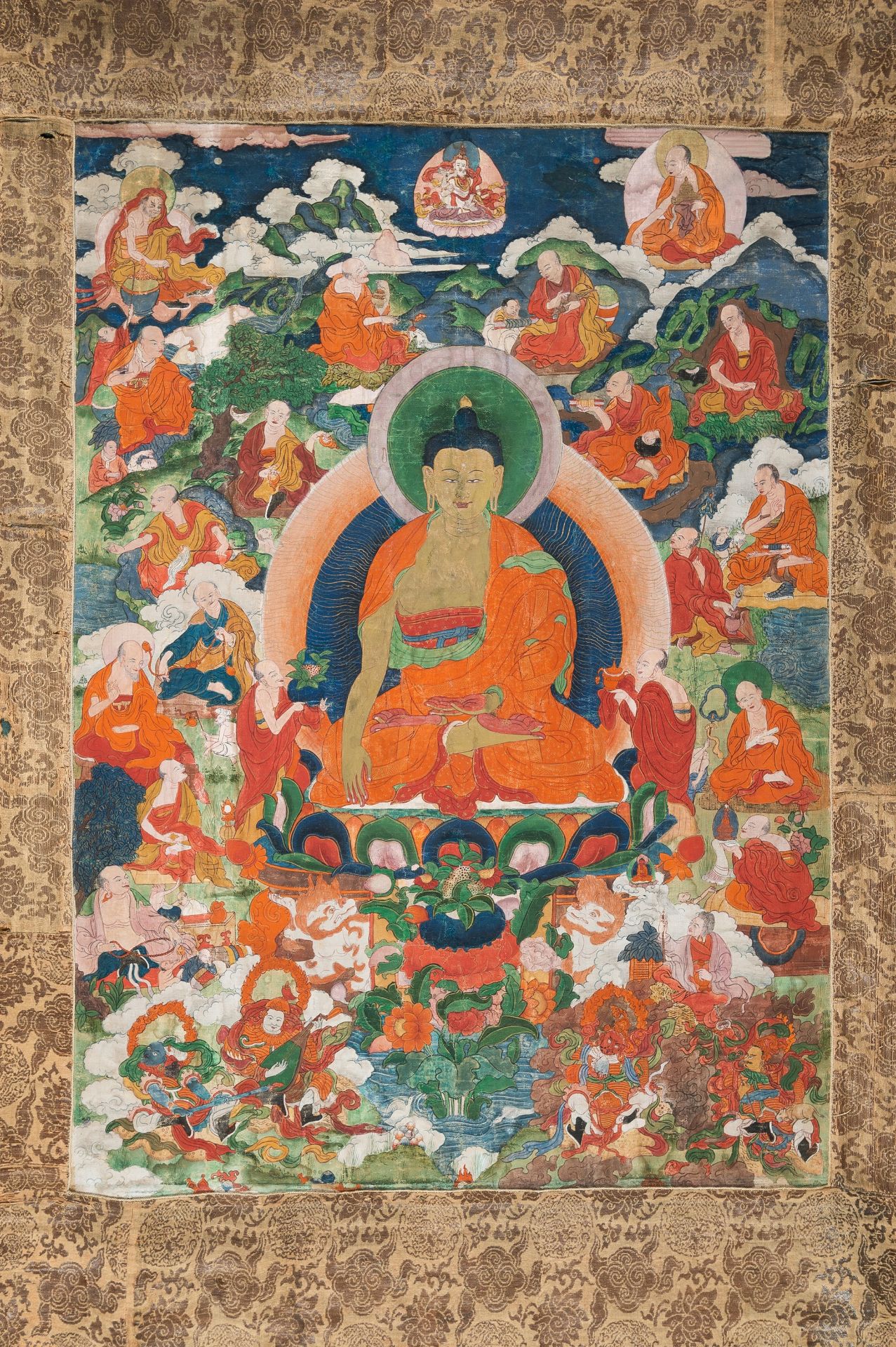 A THANGKA OF BUDDHA SHAKYAMUNI, 19TH CENTURY - Image 3 of 13