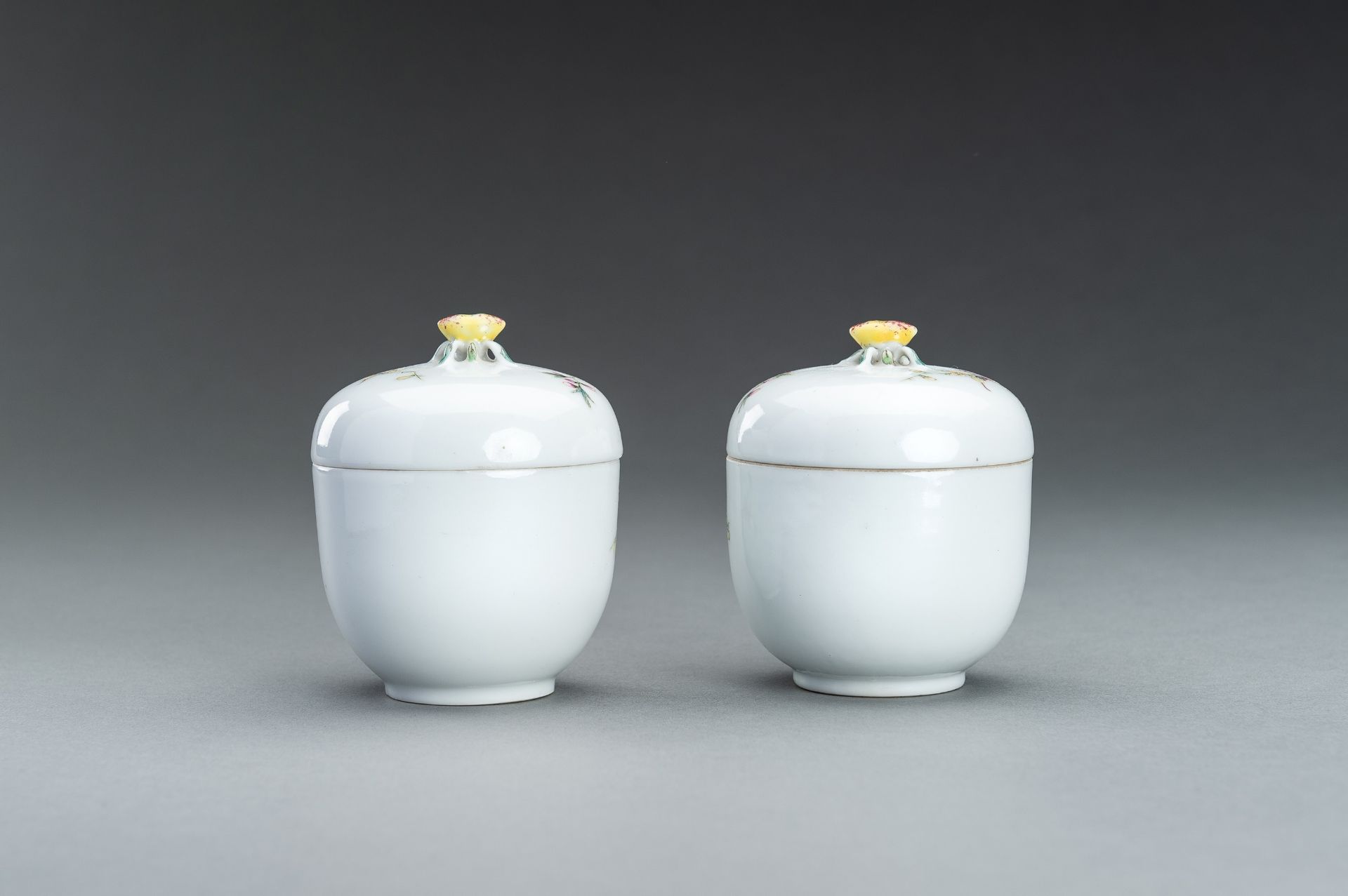 A SMALL PAIR OF ENAMELED BOWLS AND COVERS, GUANGXU MARK AND PERIOD - Image 3 of 12