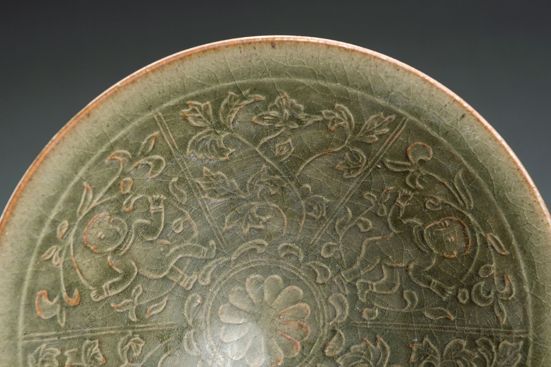 A LONGQUAN CELADON 'BOYS' BOWL, NORTHERN SONG STYLE - Image 11 of 13