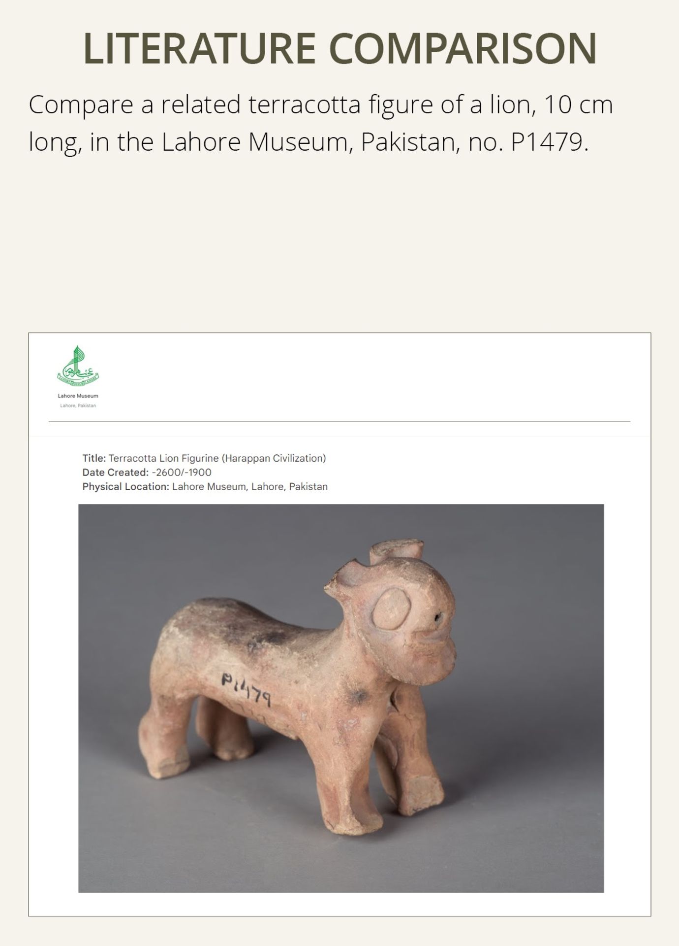 A PAINTED TERRACOTTA FIGURE OF A HUMPED OX, MOHENJO-DARO - Image 5 of 12